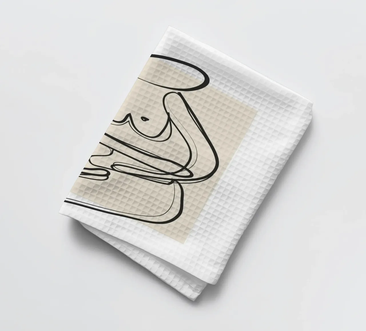 Abstract Figure Art 3 torchon de Flow Line