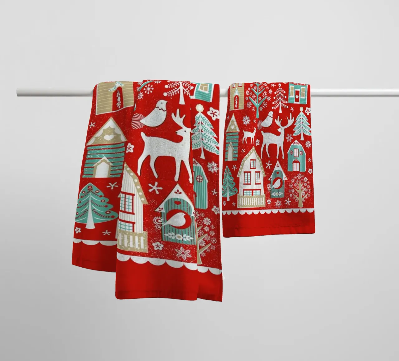 Scandi Village toalla de baño de Catherine Aguilar