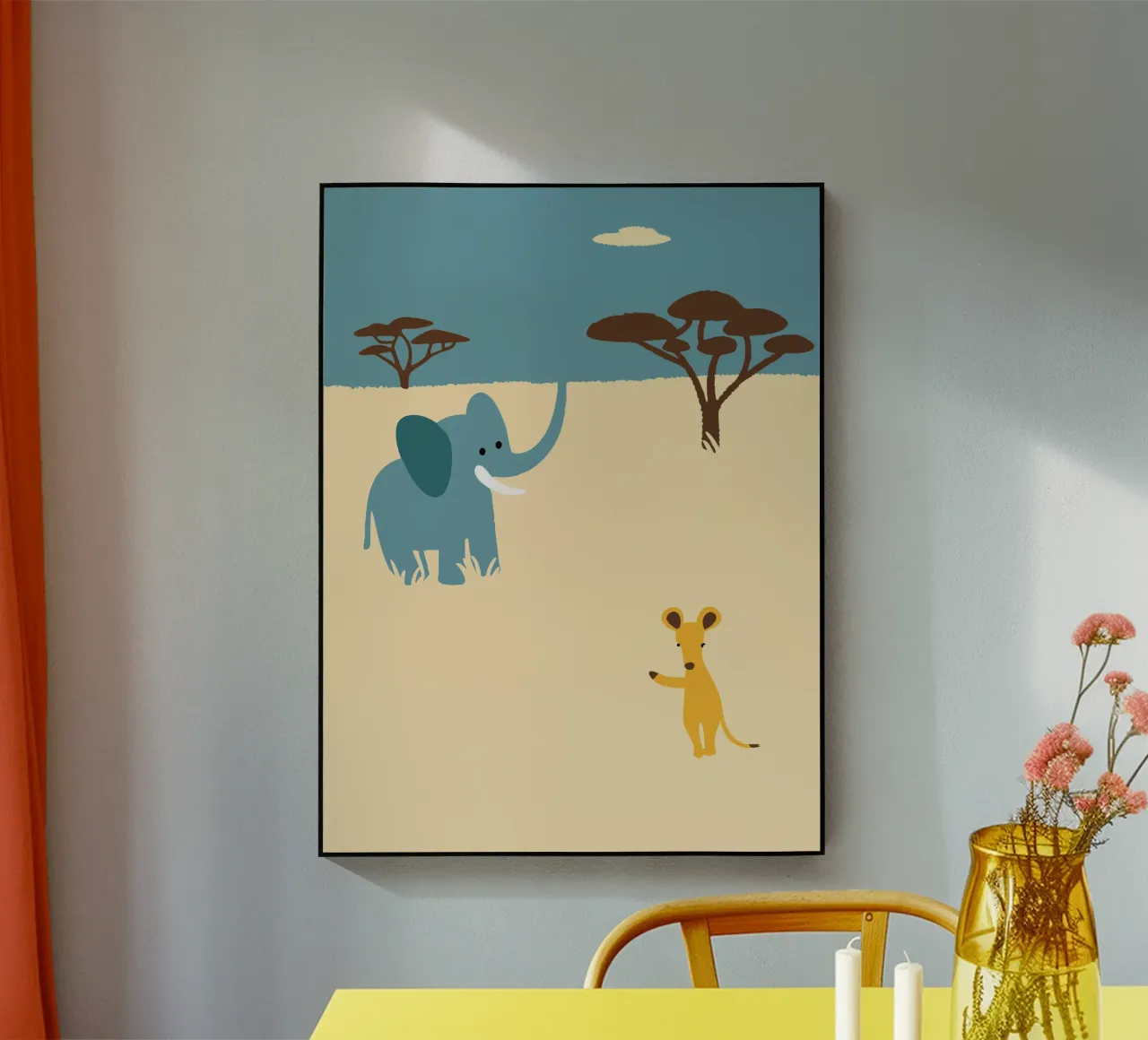 Elefanti e canguri plexiglass da TRENDY POSTER SHOP