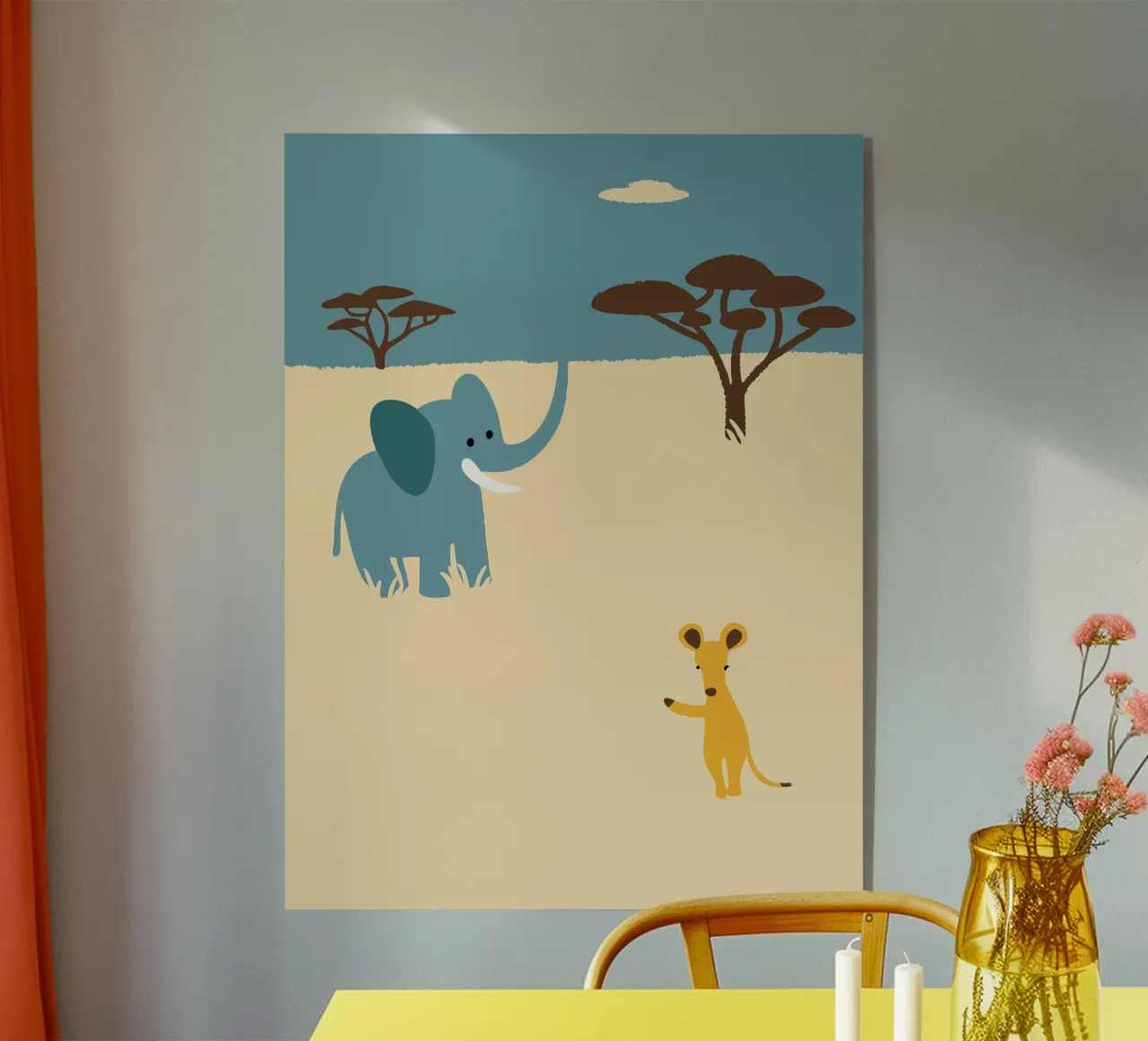 Elefanti e canguri plexiglass da TRENDY POSTER SHOP