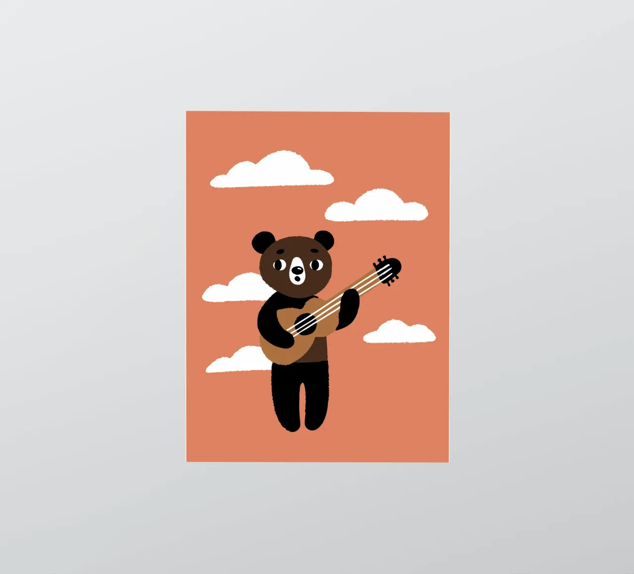 Bear with a Guitar sticker by TRENDY POSTER SHOP