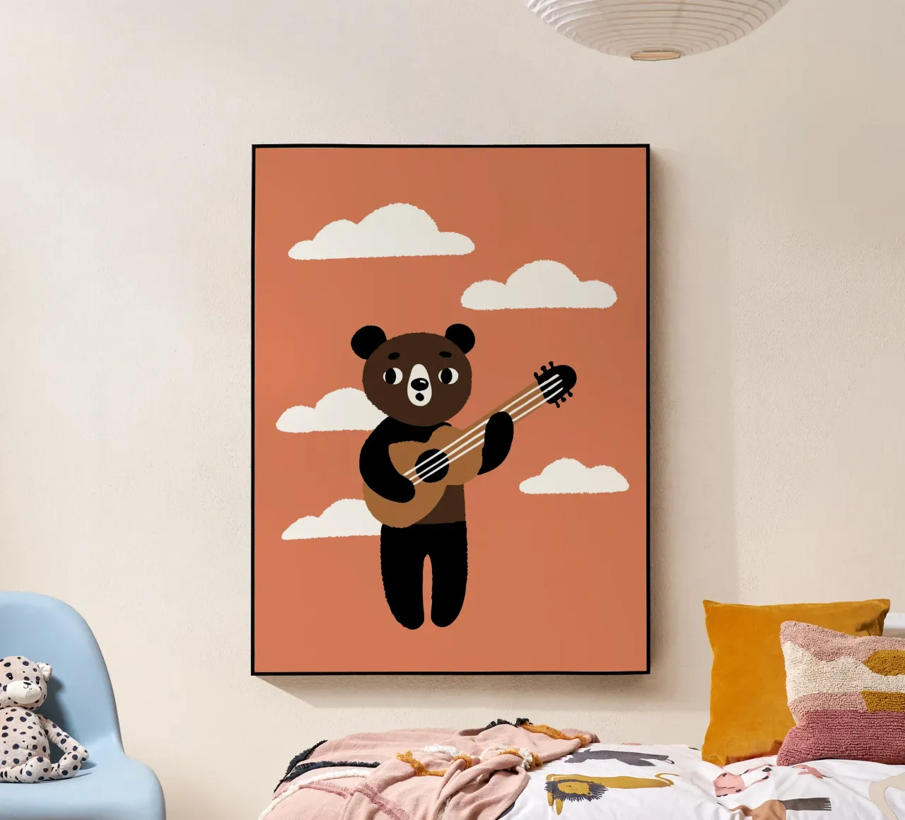 Orso con chitarra plexiglass da TRENDY POSTER SHOP