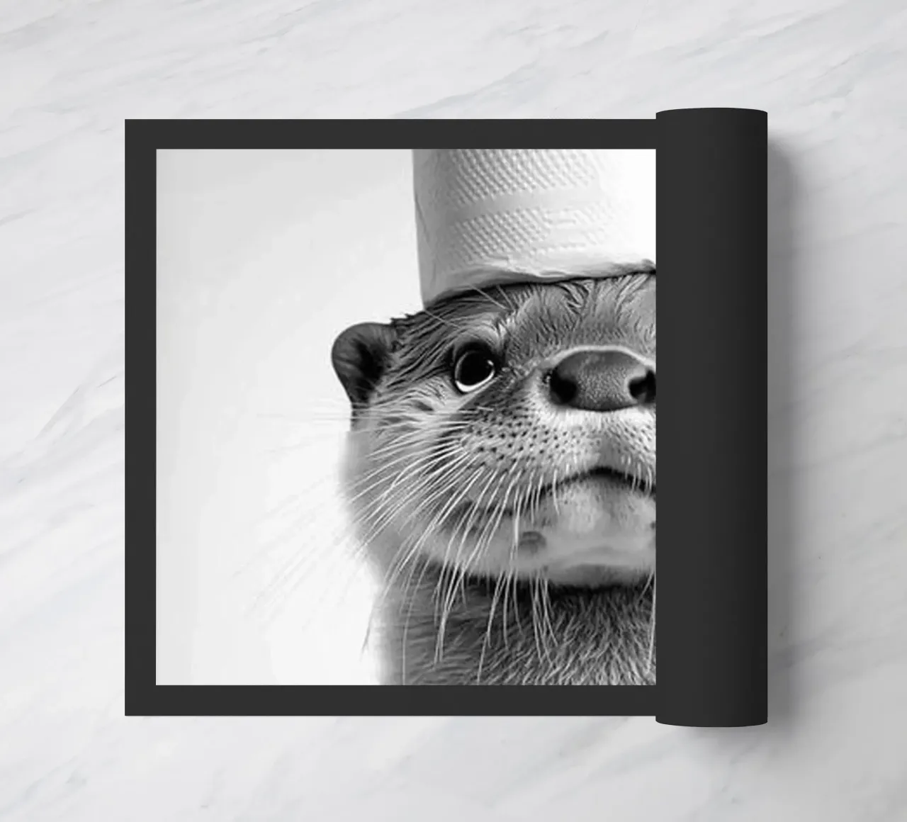 Servetten in het hoofd deurmat van christal shop