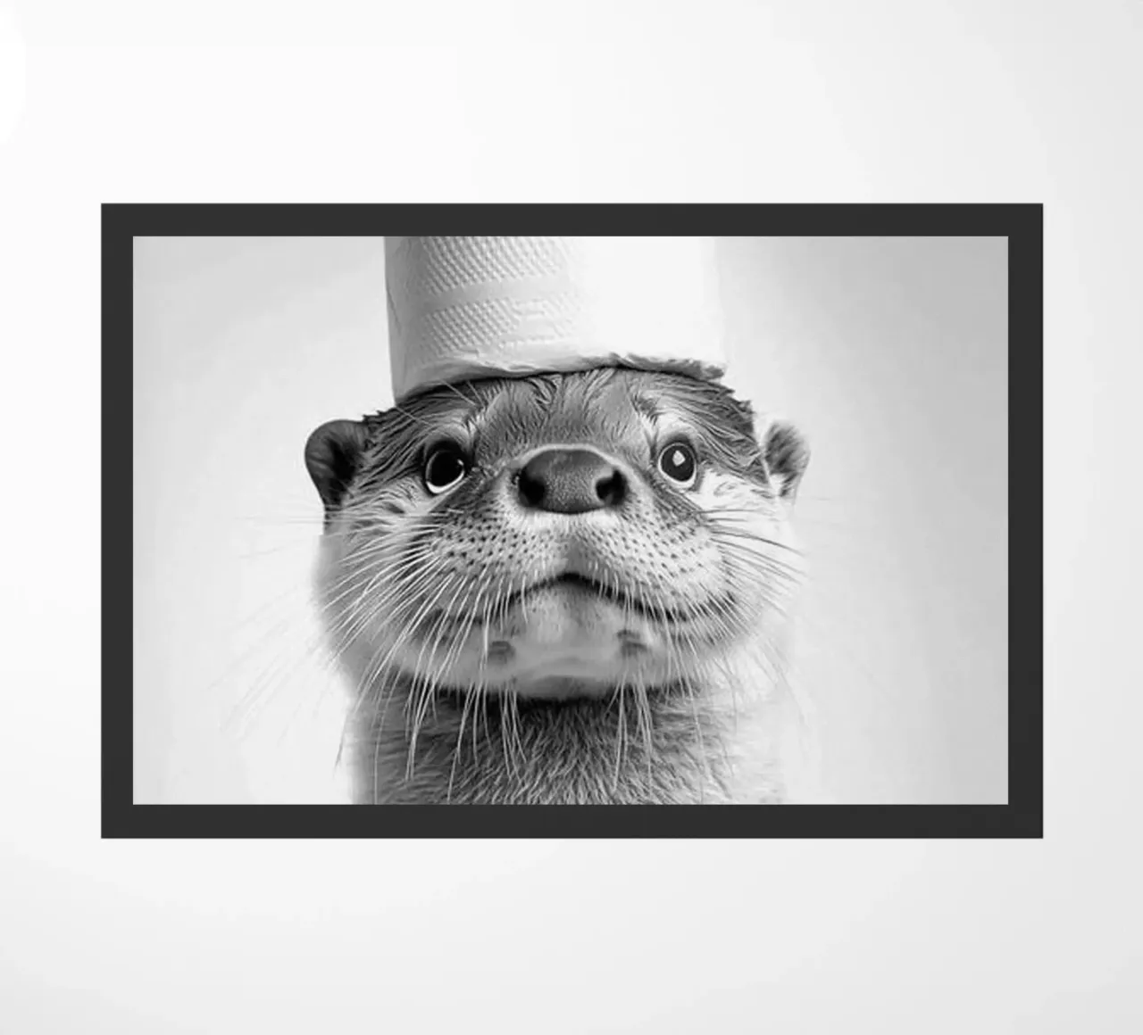 Servetten in het hoofd deurmat van christal shop