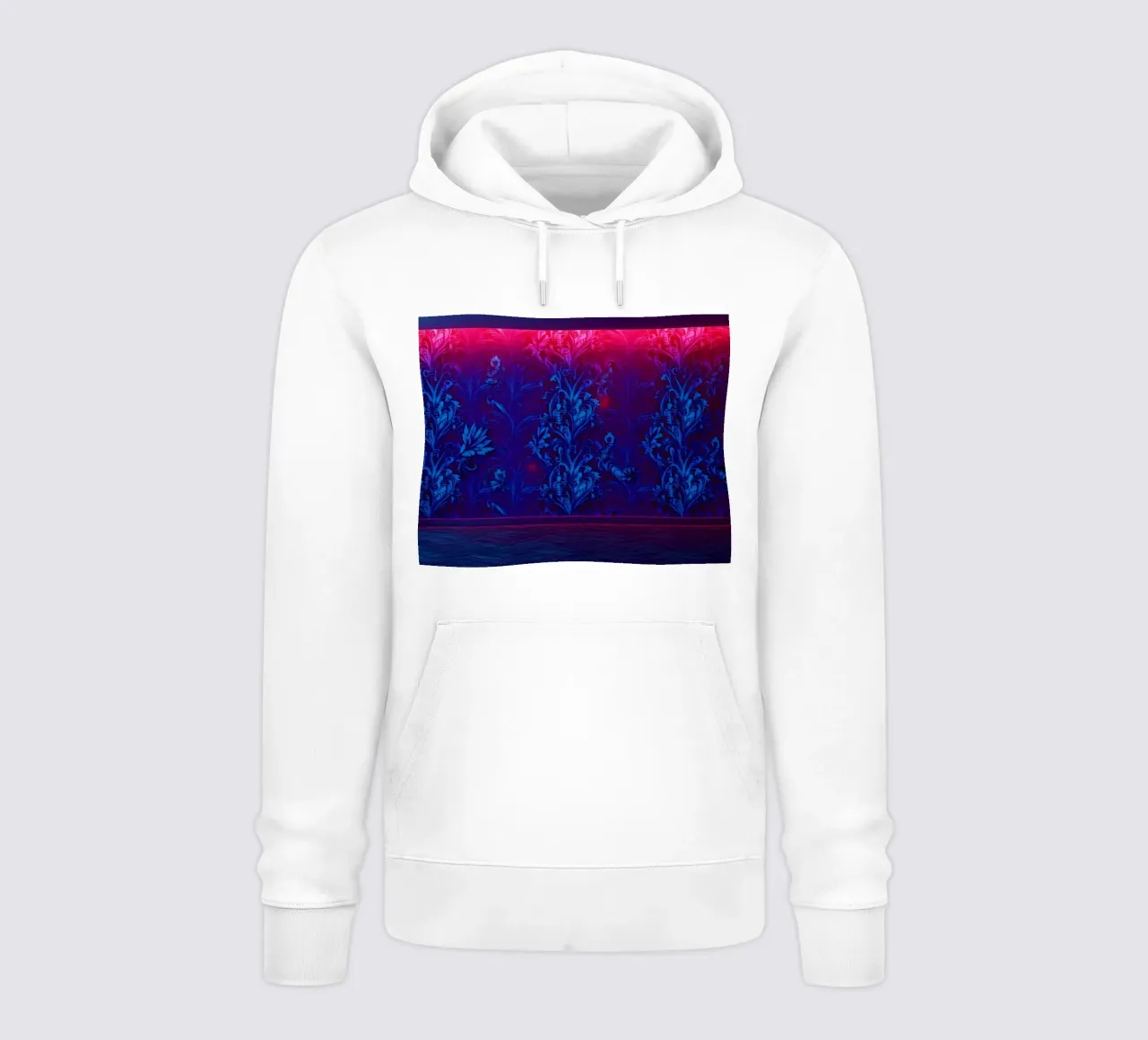 Parete a motivi colorati con illuminazione al neon in stile moderno felpa con cappuccio da DesignDoodle