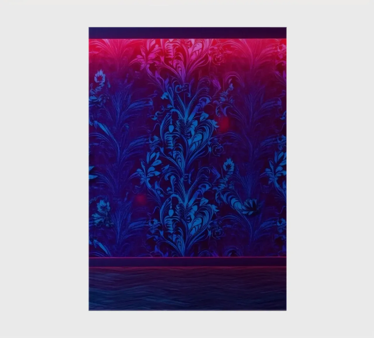 Colorful patterned wall with neon lighting in modern notebook by DesignDoodle