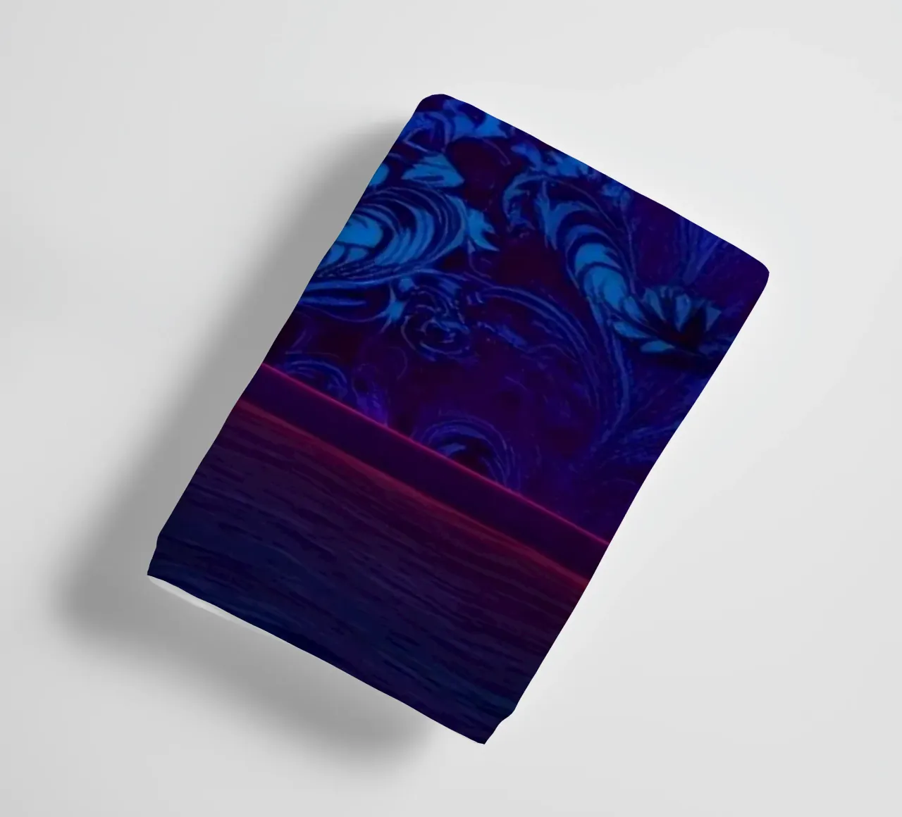 Colorful patterned wall with neon lighting in modern towel by DesignDoodle