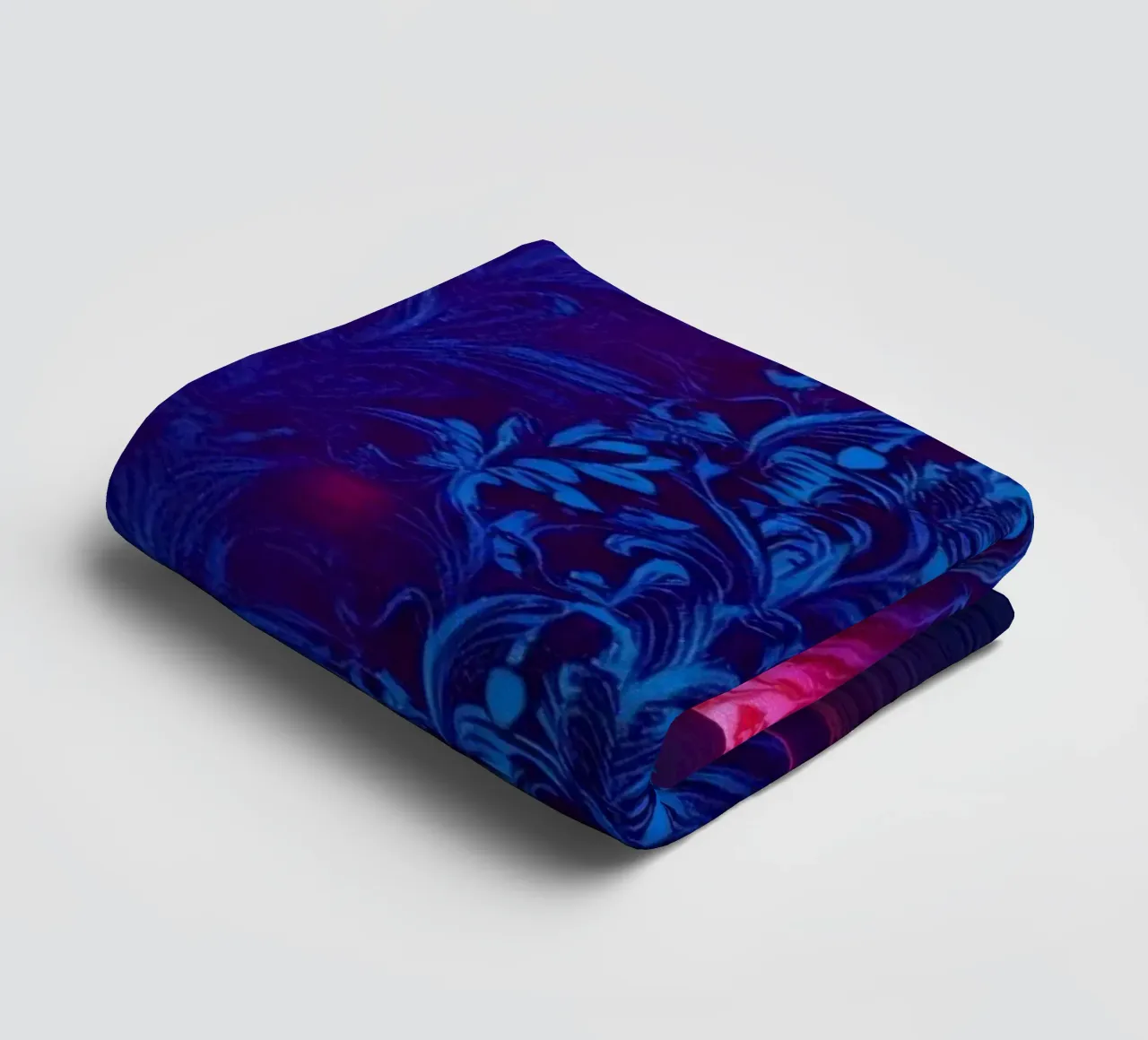 Colorful patterned wall with neon lighting in modern towel by DesignDoodle