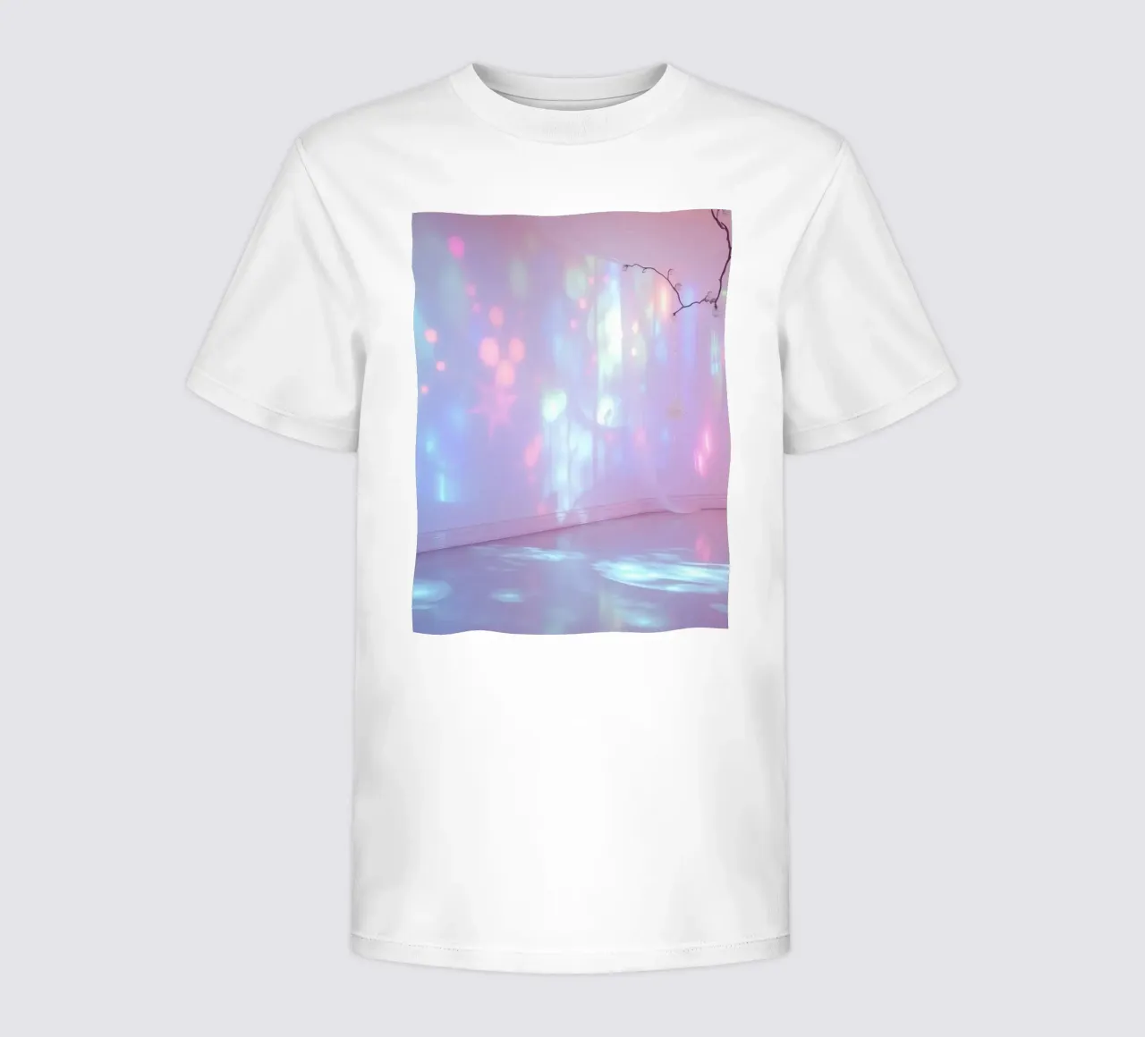 Le proiezioni di luce colorata creano un'atmosfera eterea in t-shirt bambini da DesignDoodle