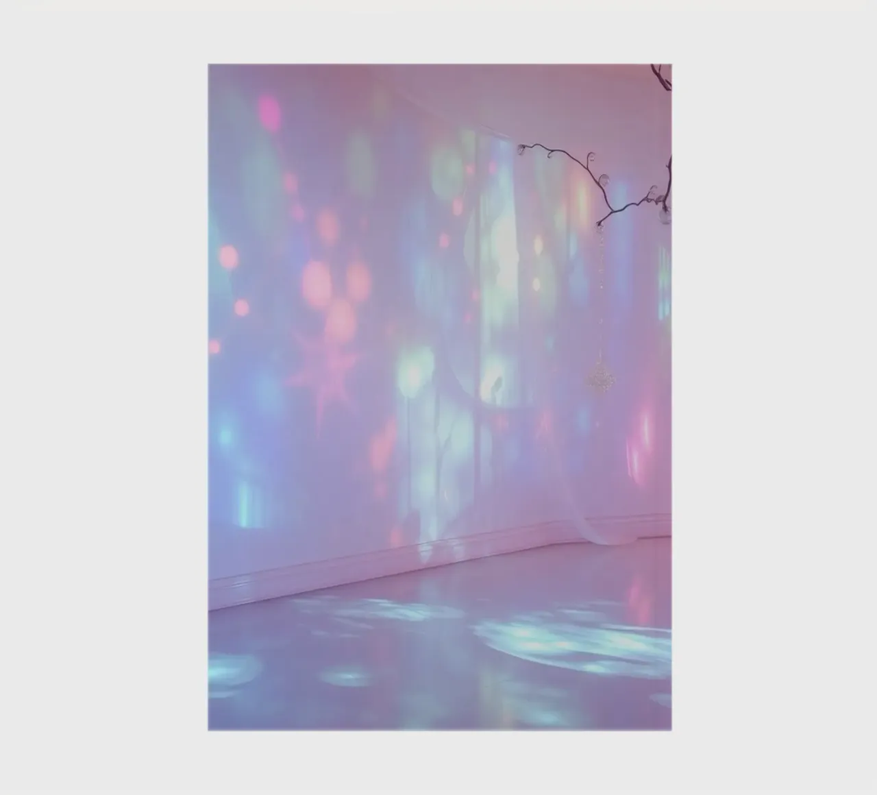 Colorful light projections create an ethereal atmosphere in notebook by DesignDoodle