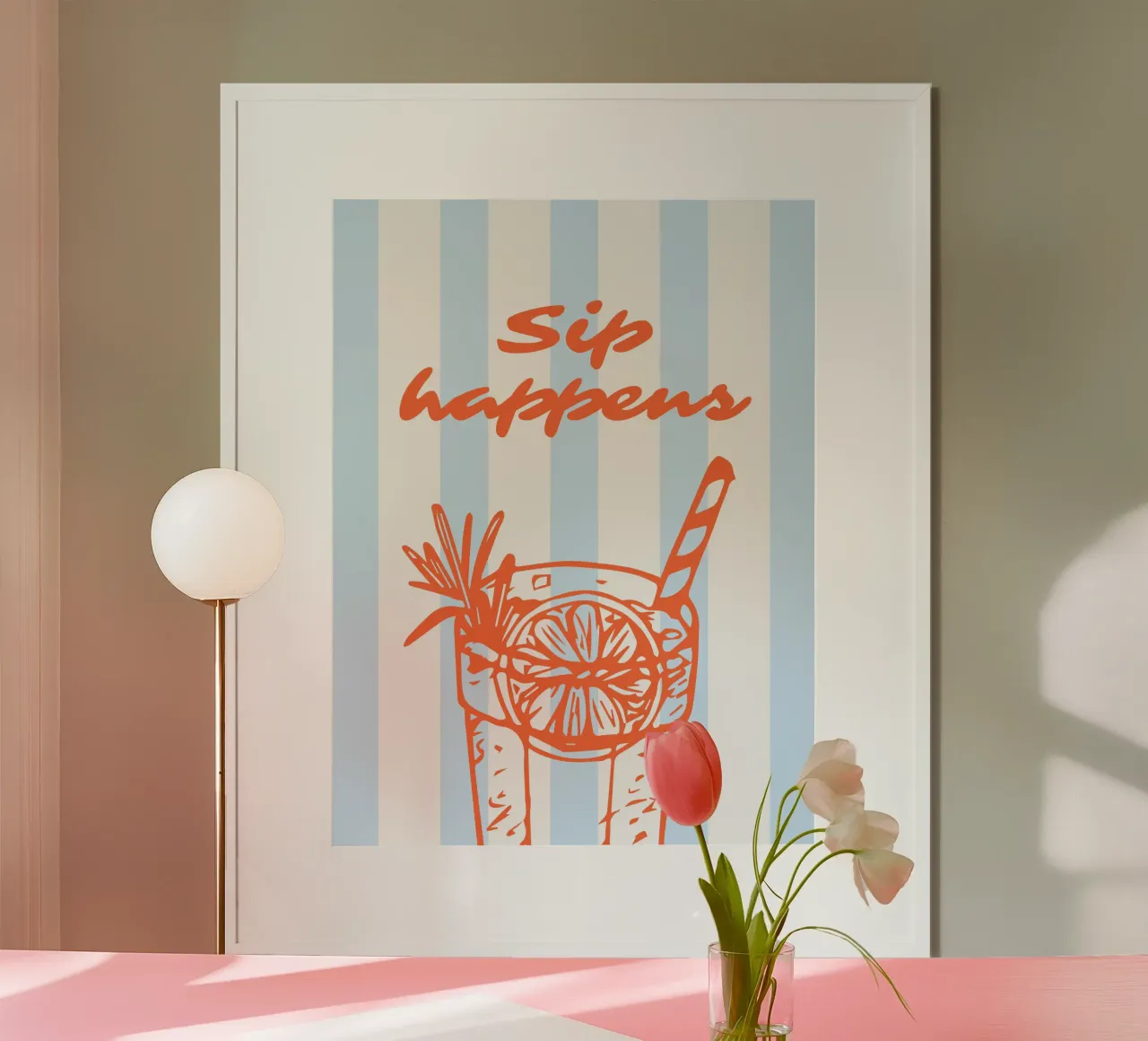 Cocktail Culture - Summer Serie I poster with aluminum frame by Bureau Purpur