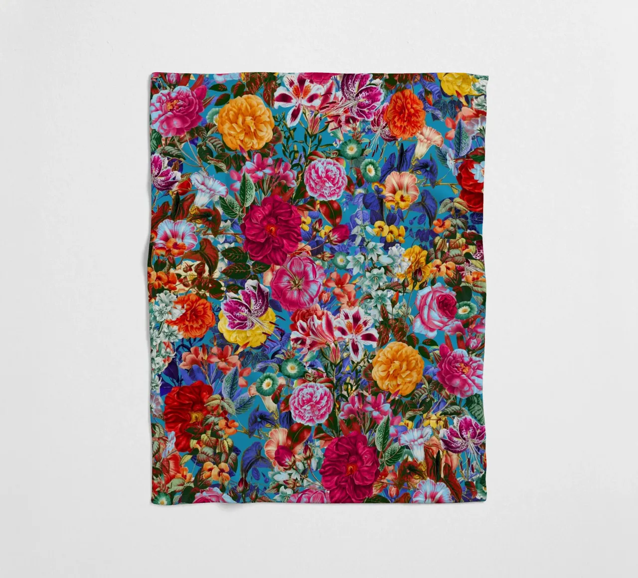Multicolored Secret Garden coperta in pile da burcukorkmazyurek