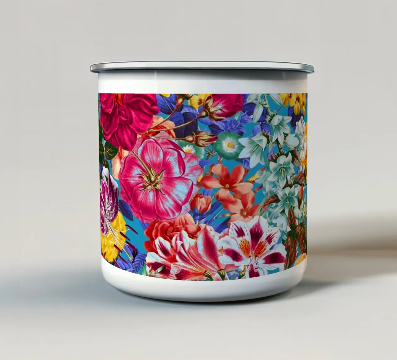 Multicolored Secret Garden tazza in smalto da burcukorkmazyurek