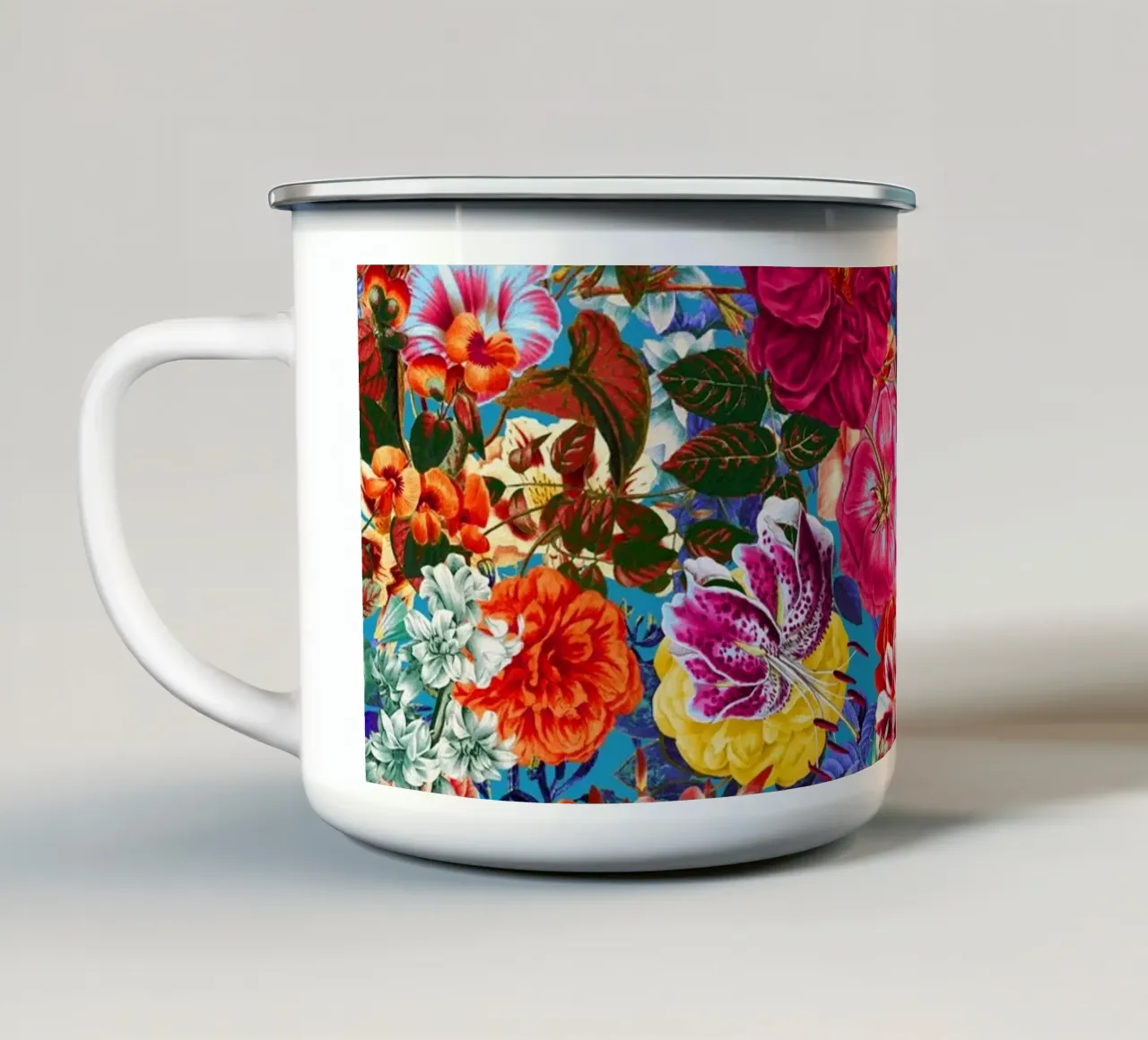 Multicolored Secret Garden tazza in smalto da burcukorkmazyurek
