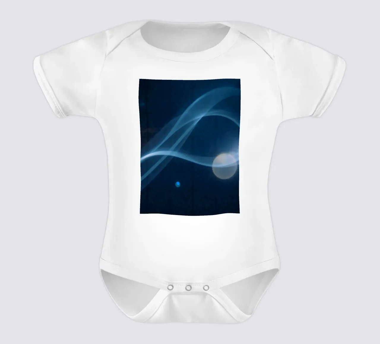 Le onde di luce blu che scorrono creano un effetto visivo calmante body neonato maniche corte da DesignDoodle