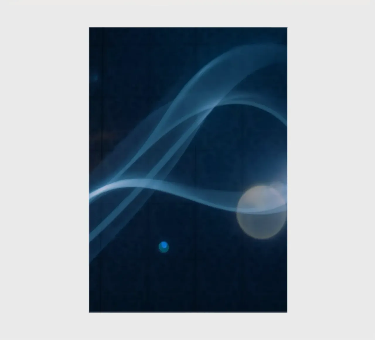 Flowing blue light waves create a calming visual effect notebook by DesignDoodle