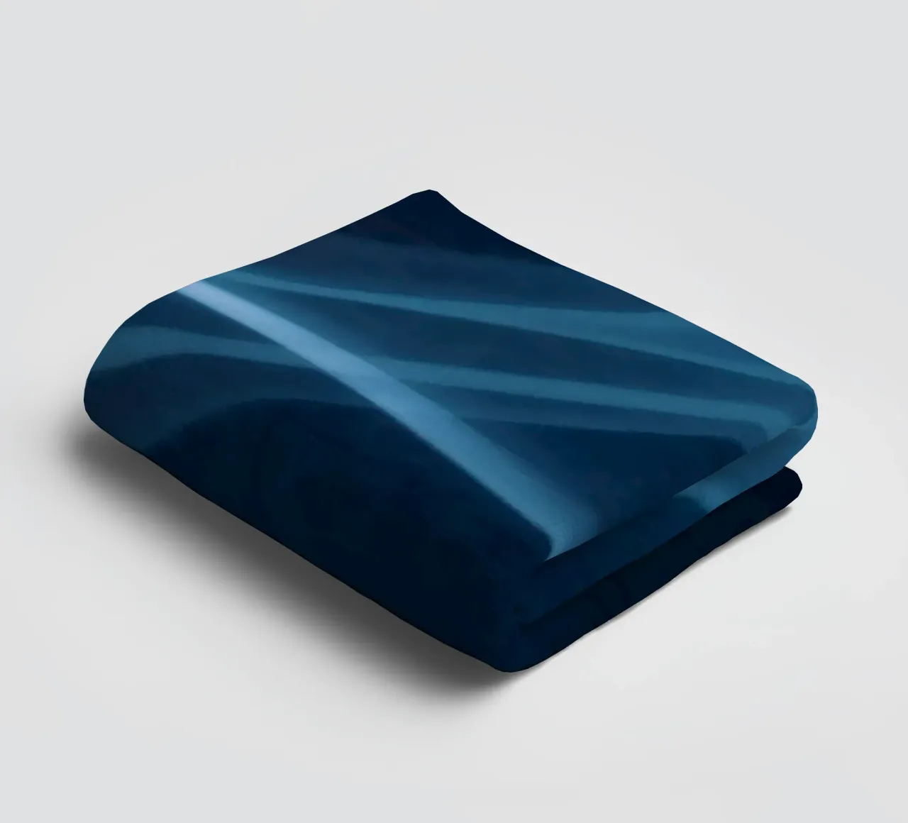 Flowing blue light waves create a calming visual effect towel by DesignDoodle