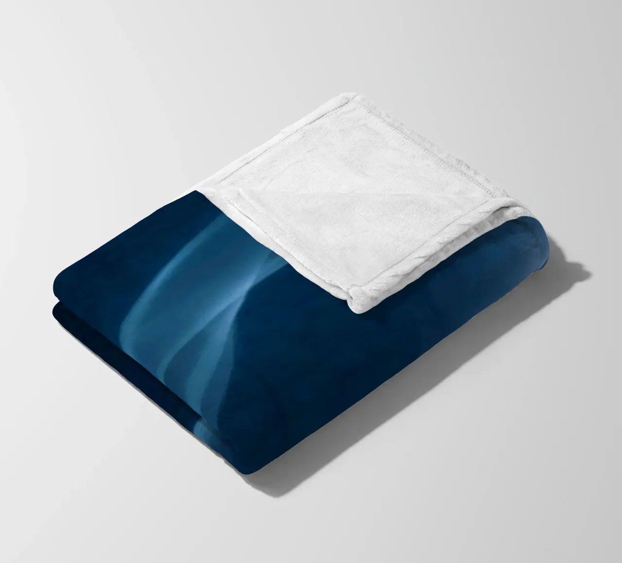 Flowing blue light waves create a calming visual effect fleece blanket by DesignDoodle