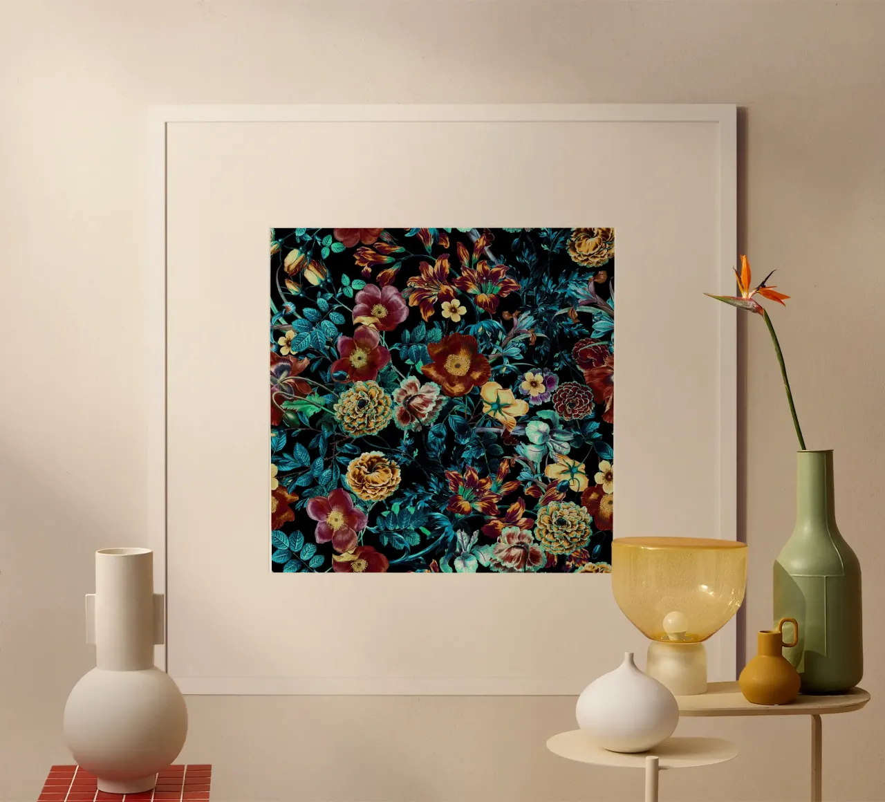 The Garden of Morning Calm poster con telaio in alluminio da burcukorkmazyurek