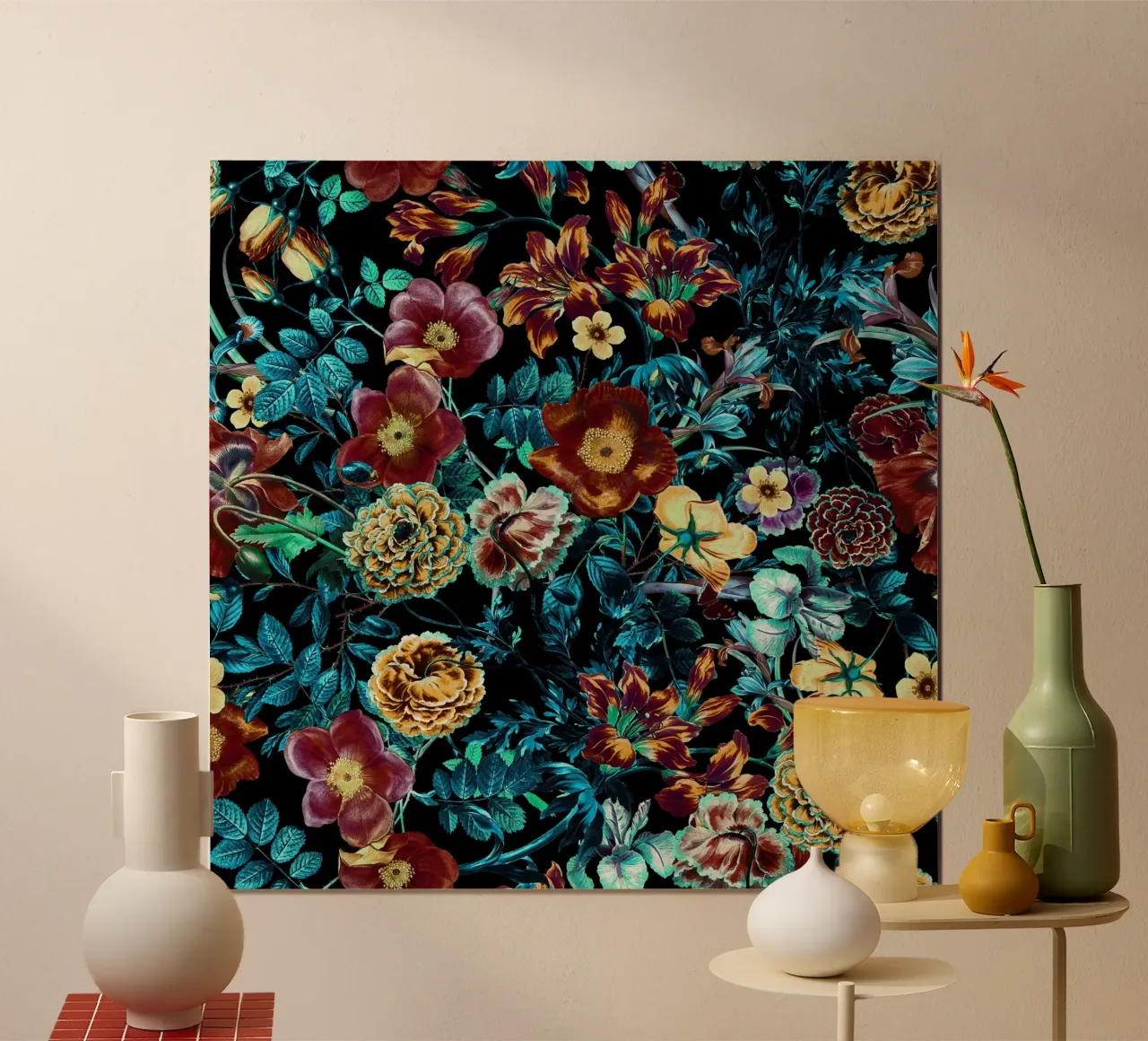 The Garden of Morning Calm poster con telaio in alluminio da burcukorkmazyurek