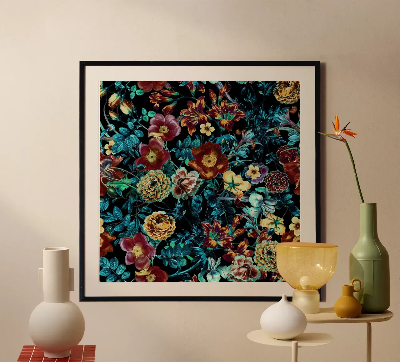 The Garden of Morning Calm poster con telaio in alluminio da burcukorkmazyurek