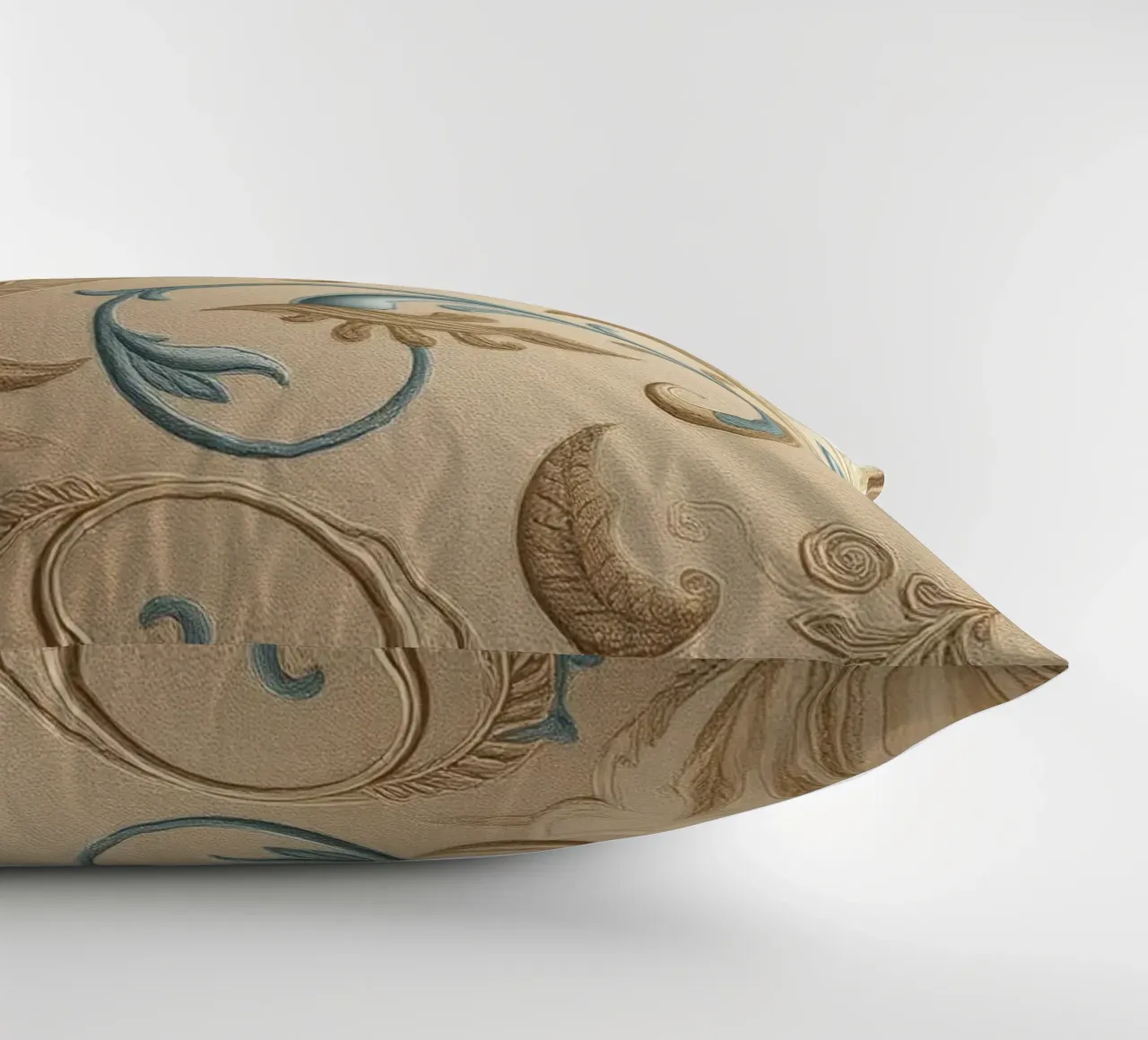 Un élégant motif floral dans des tons pastel orne l'art texturé. coussin de DesignDoodle