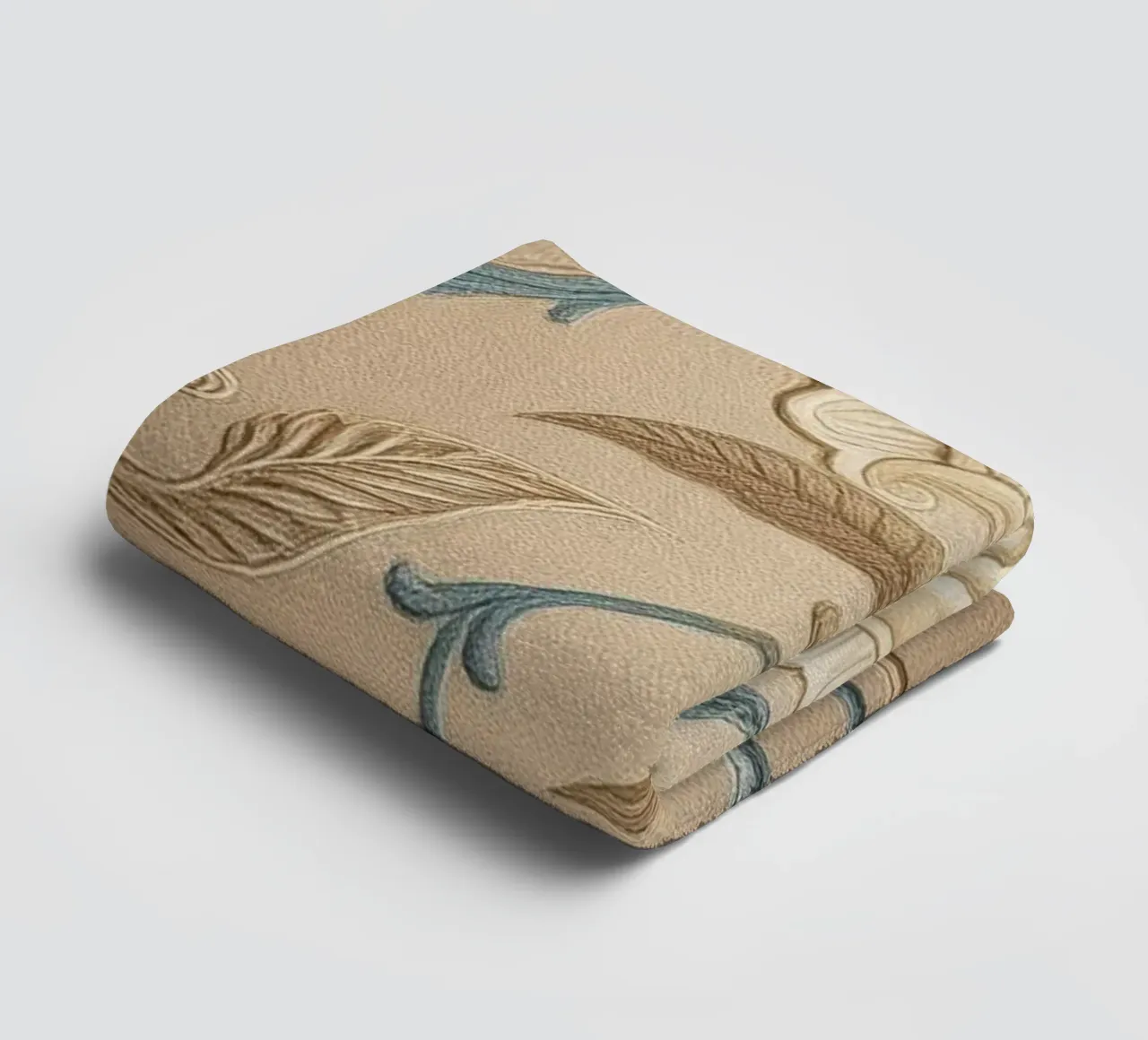 Un élégant motif floral dans des tons pastel orne l'art texturé. serviette de bain de DesignDoodle