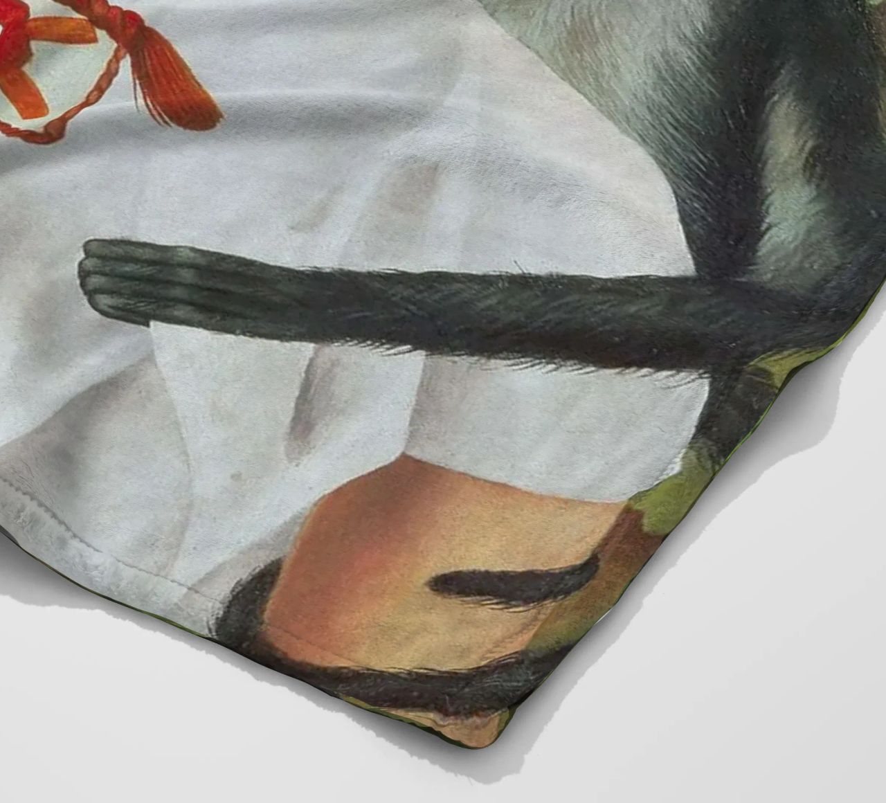 Self Portrait With Monkey coperta in pile da Mirei Aguerro