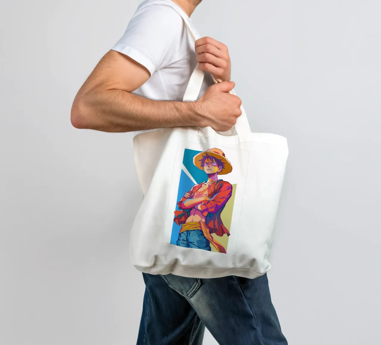 Monkey D Luffy One Piece tote bag by Hantamrata