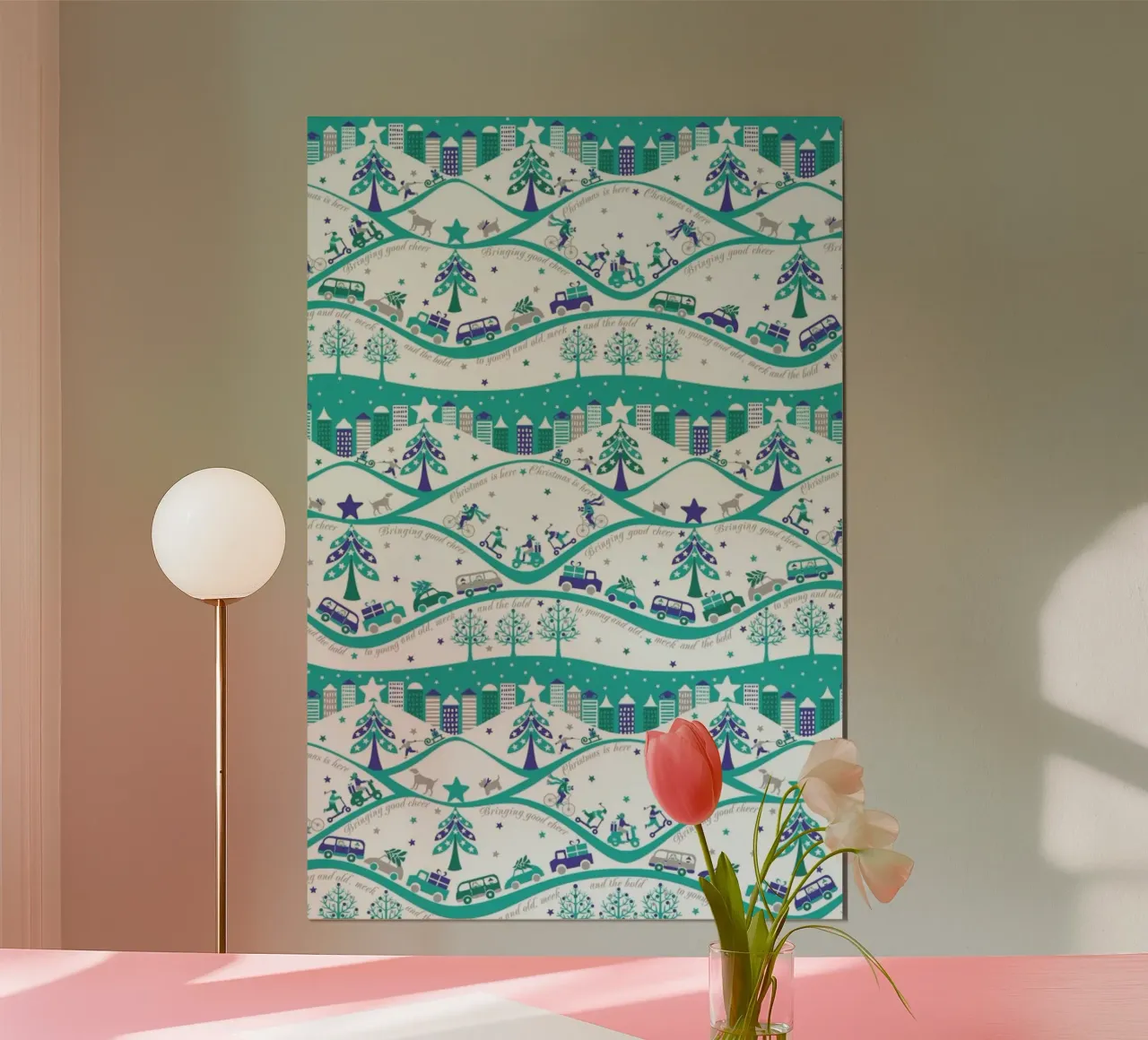 Winterscape poster con telaio in plastica da Catherine Aguilar