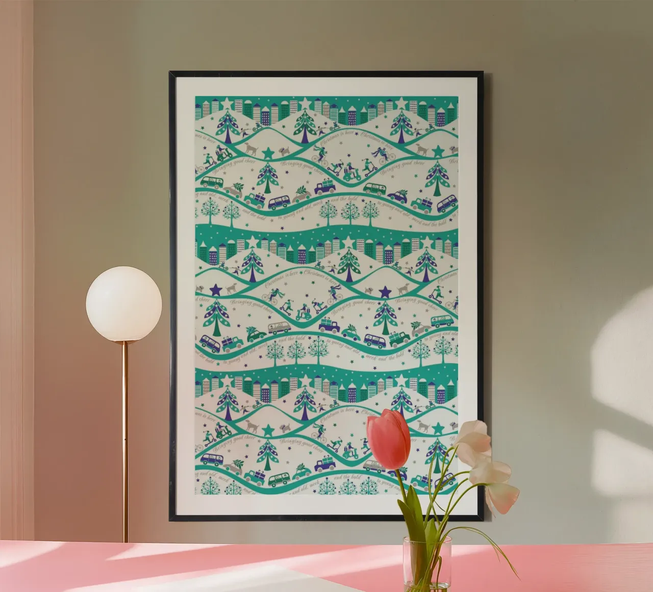Winterscape poster con telaio in plastica da Catherine Aguilar