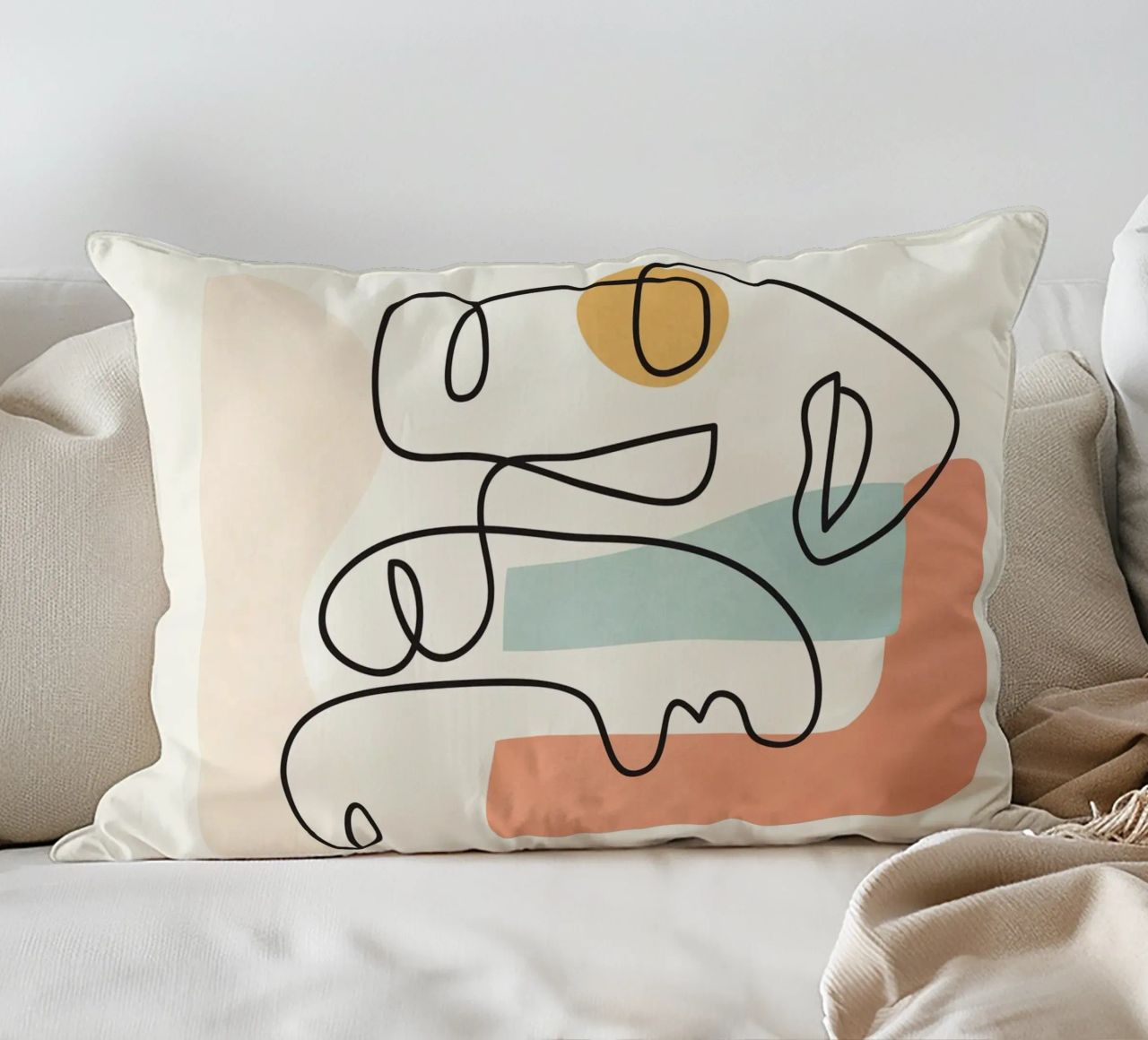 Abstract Faces 4 cuscino da cityart