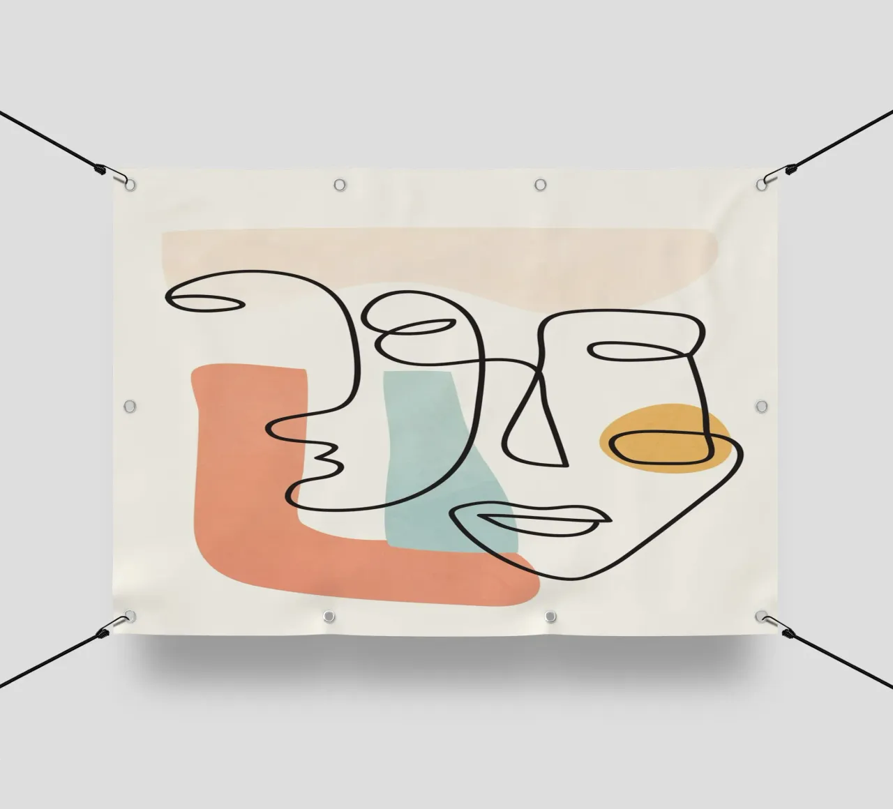 Abstract Faces 4 telo in pvc da cityart