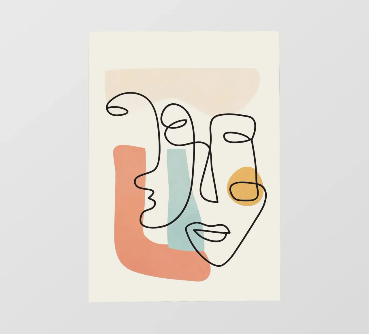 Abstract Faces 4 telo in pvc da cityart