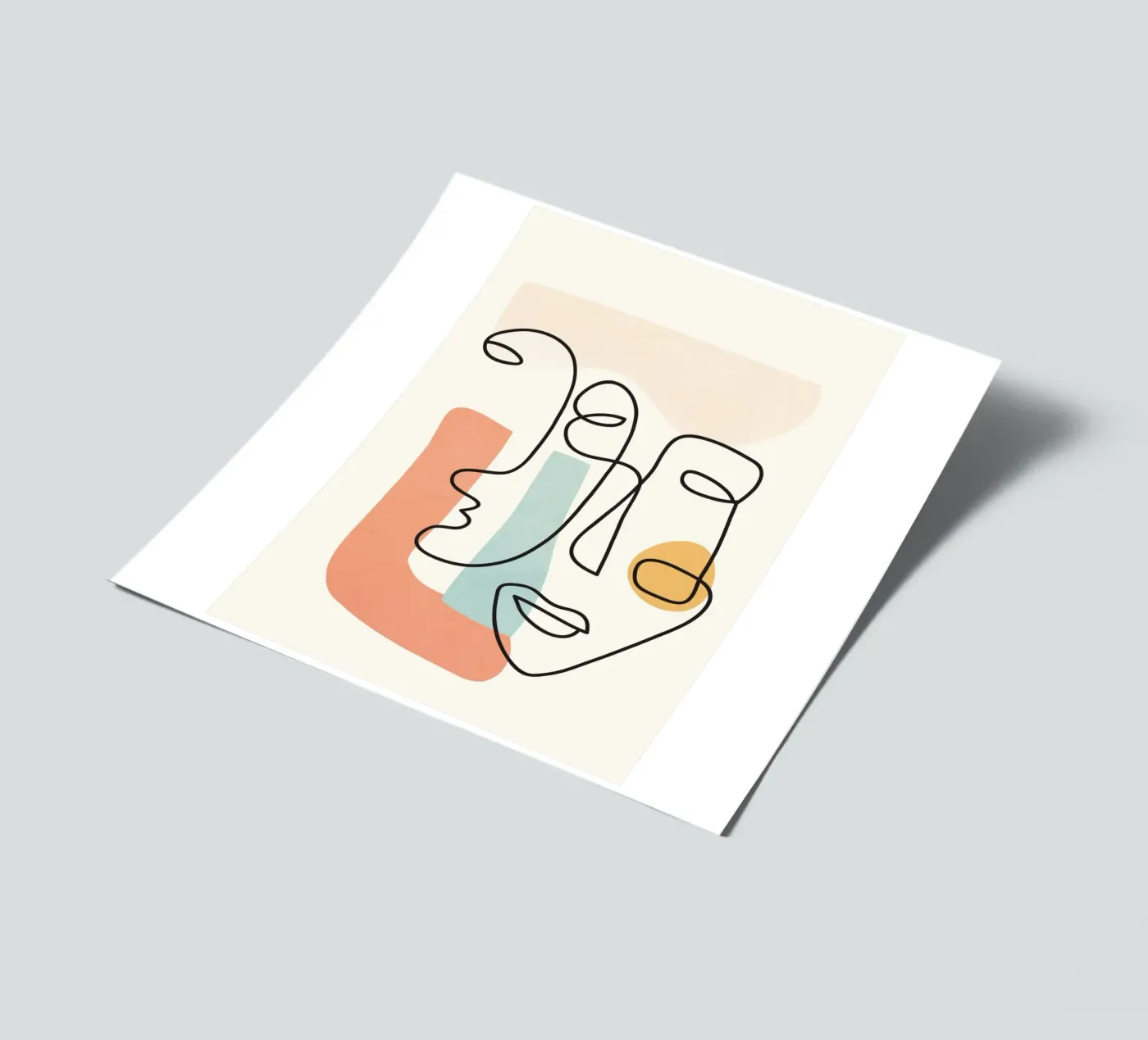 Abstract Faces 4 sticker sheet by cityart