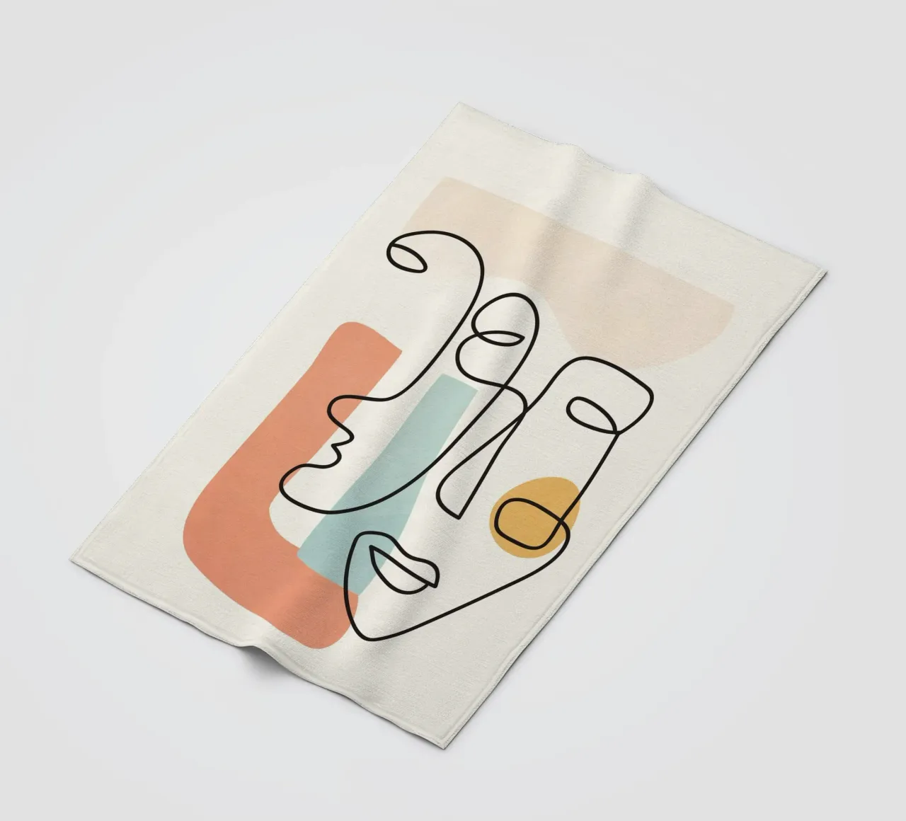 Abstract Faces 4 coperta in pile da cityart