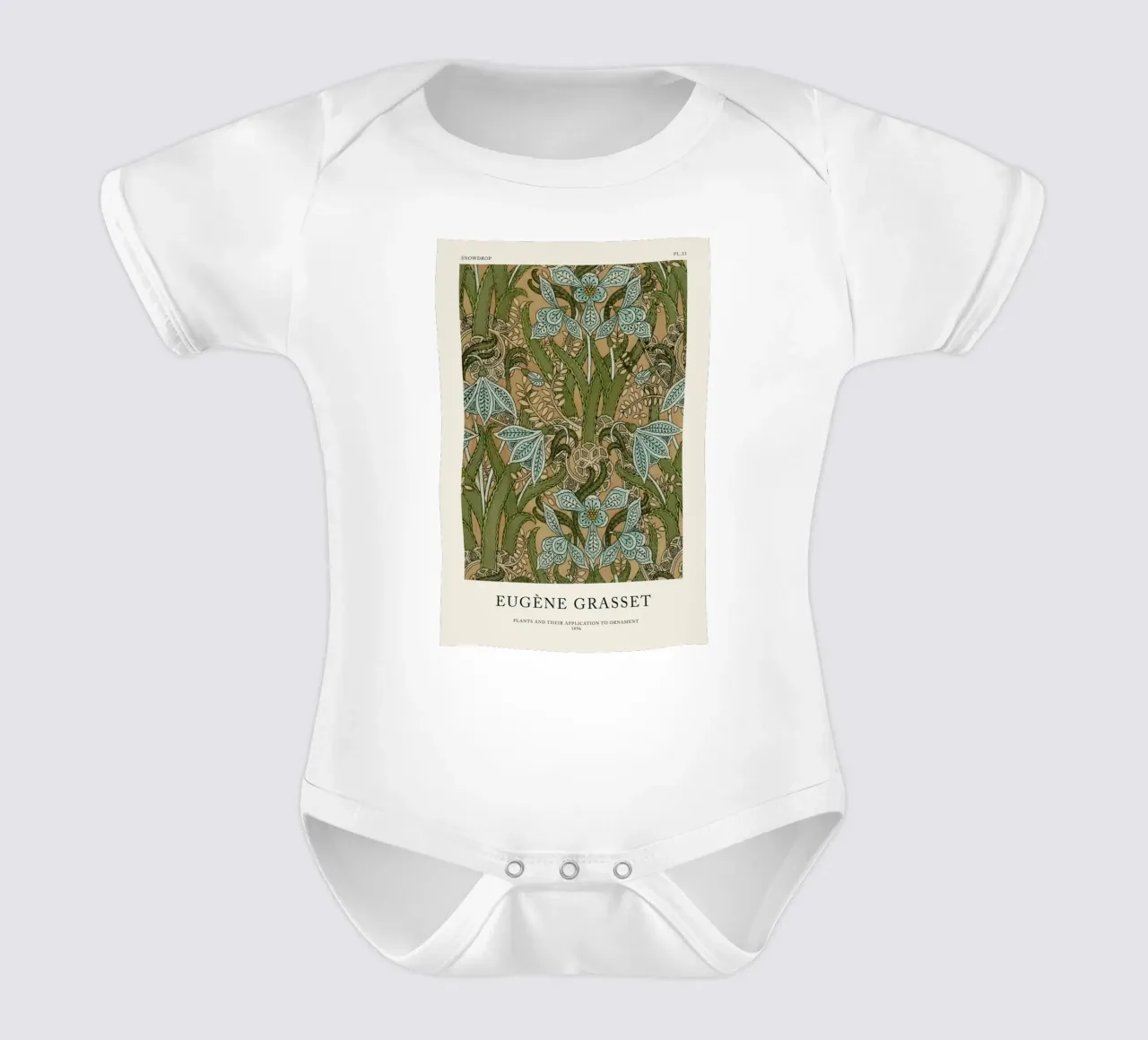 Grasset - Snowdrop 33 body neonato maniche corte da Vintage by JUNIQE
