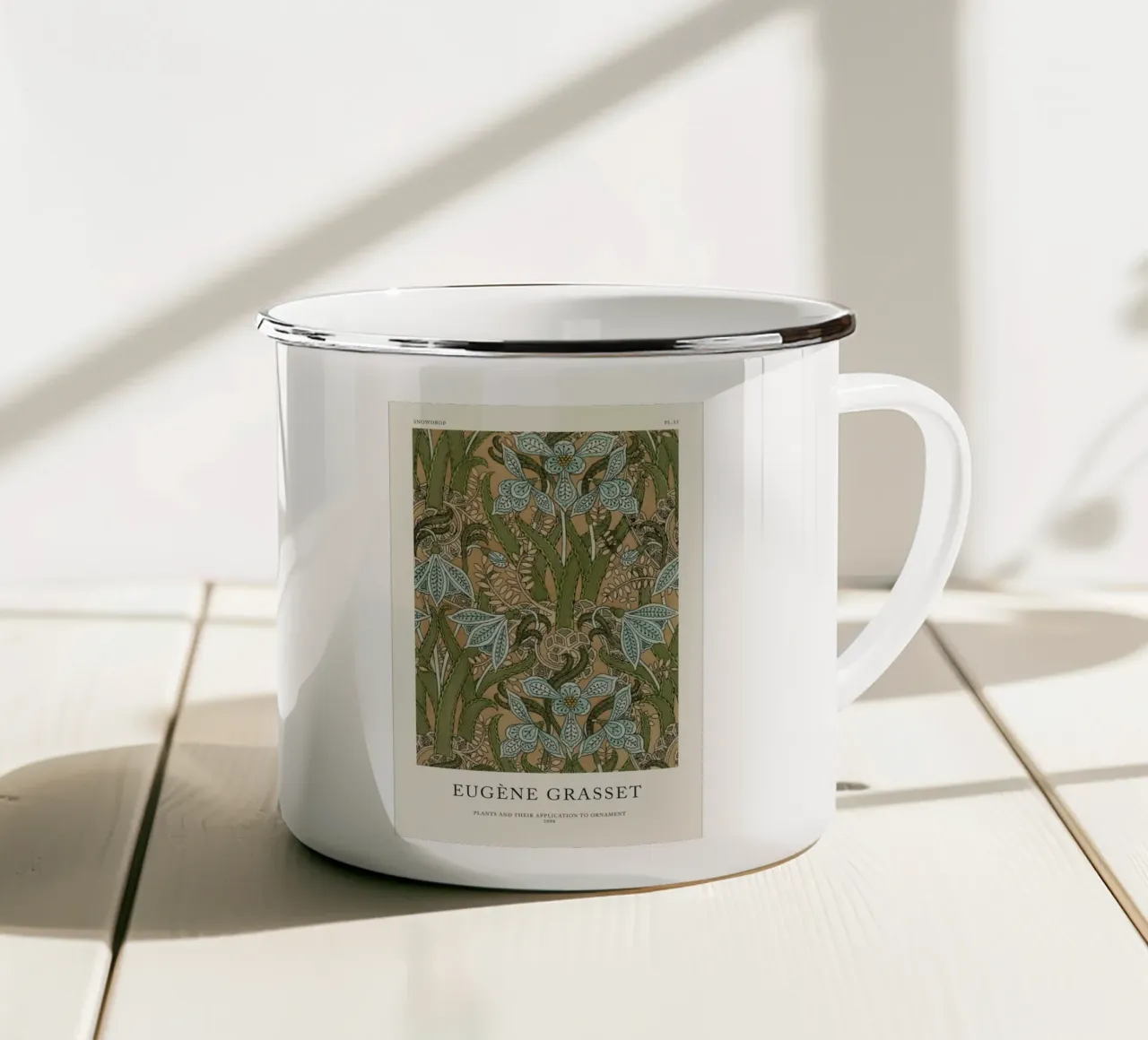 Grasset - Snowdrop 33 tazza in smalto da Vintage by JUNIQE
