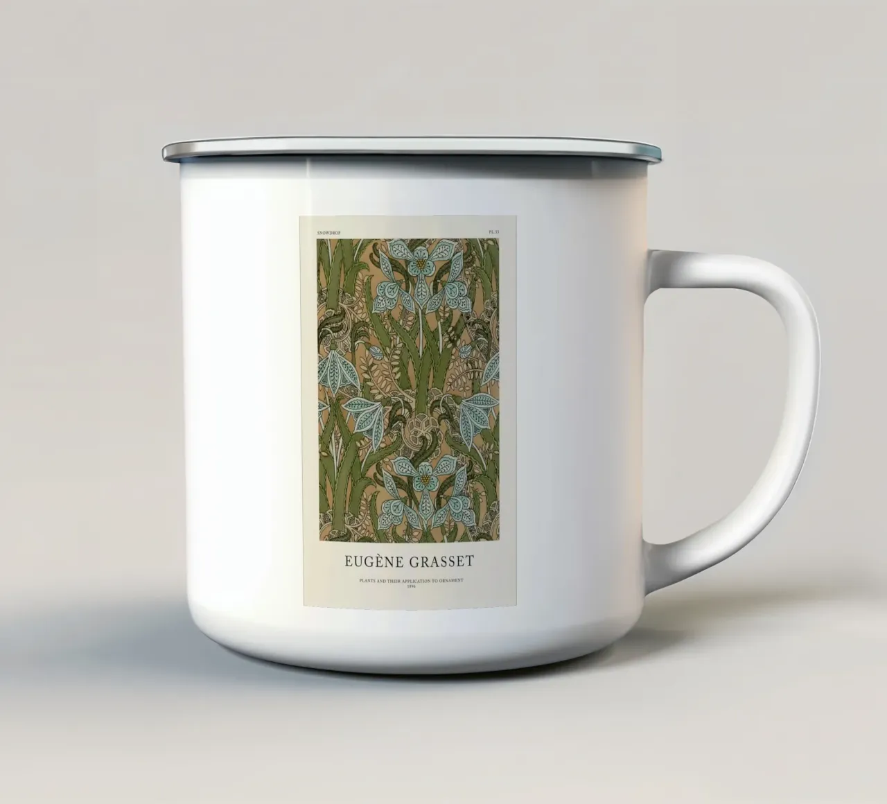 Grasset - Snowdrop 33 tazza in smalto da Vintage by JUNIQE