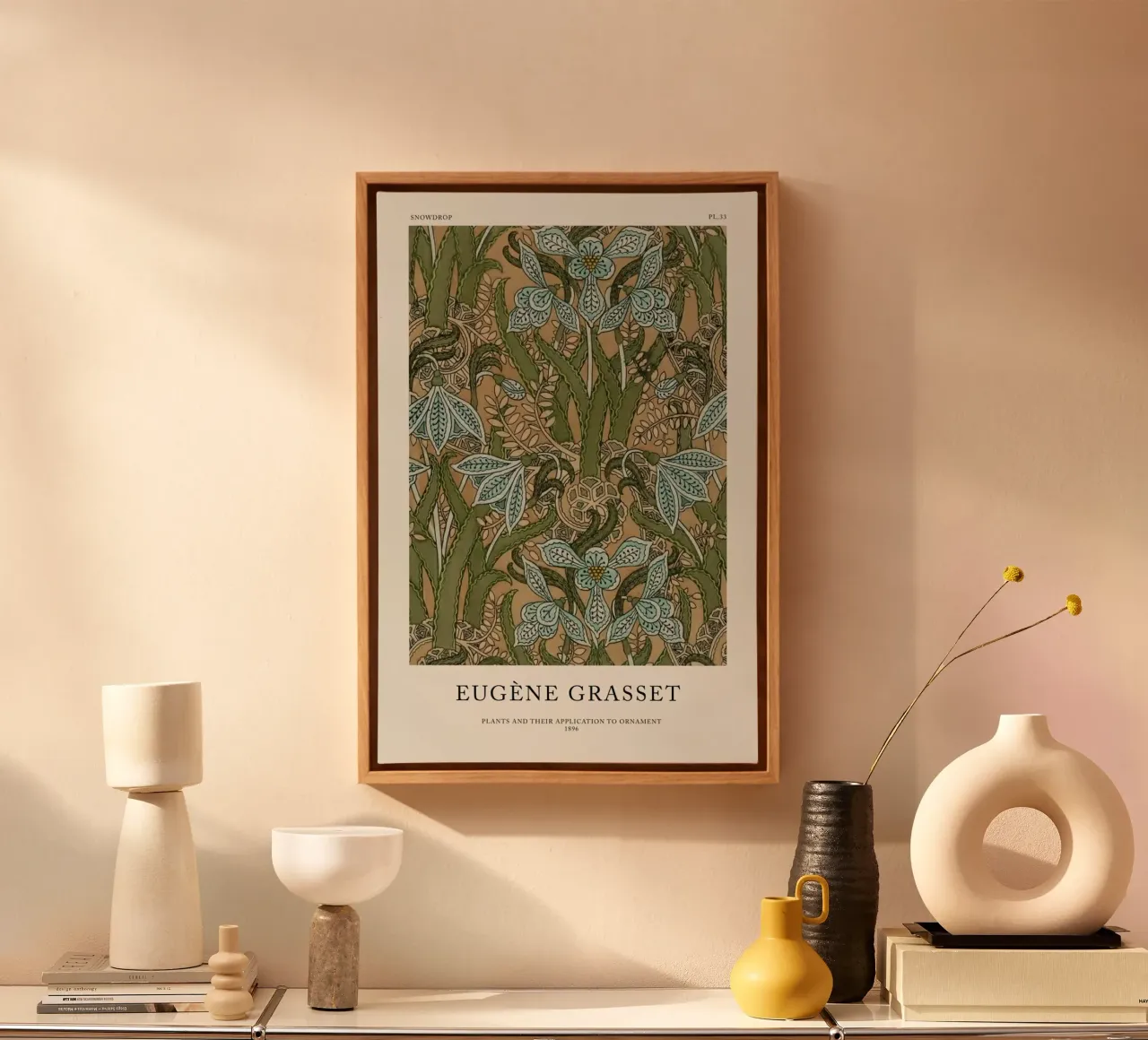 Grasset - Snowdrop 33 tela con Cornice a cassetta da Vintage by JUNIQE