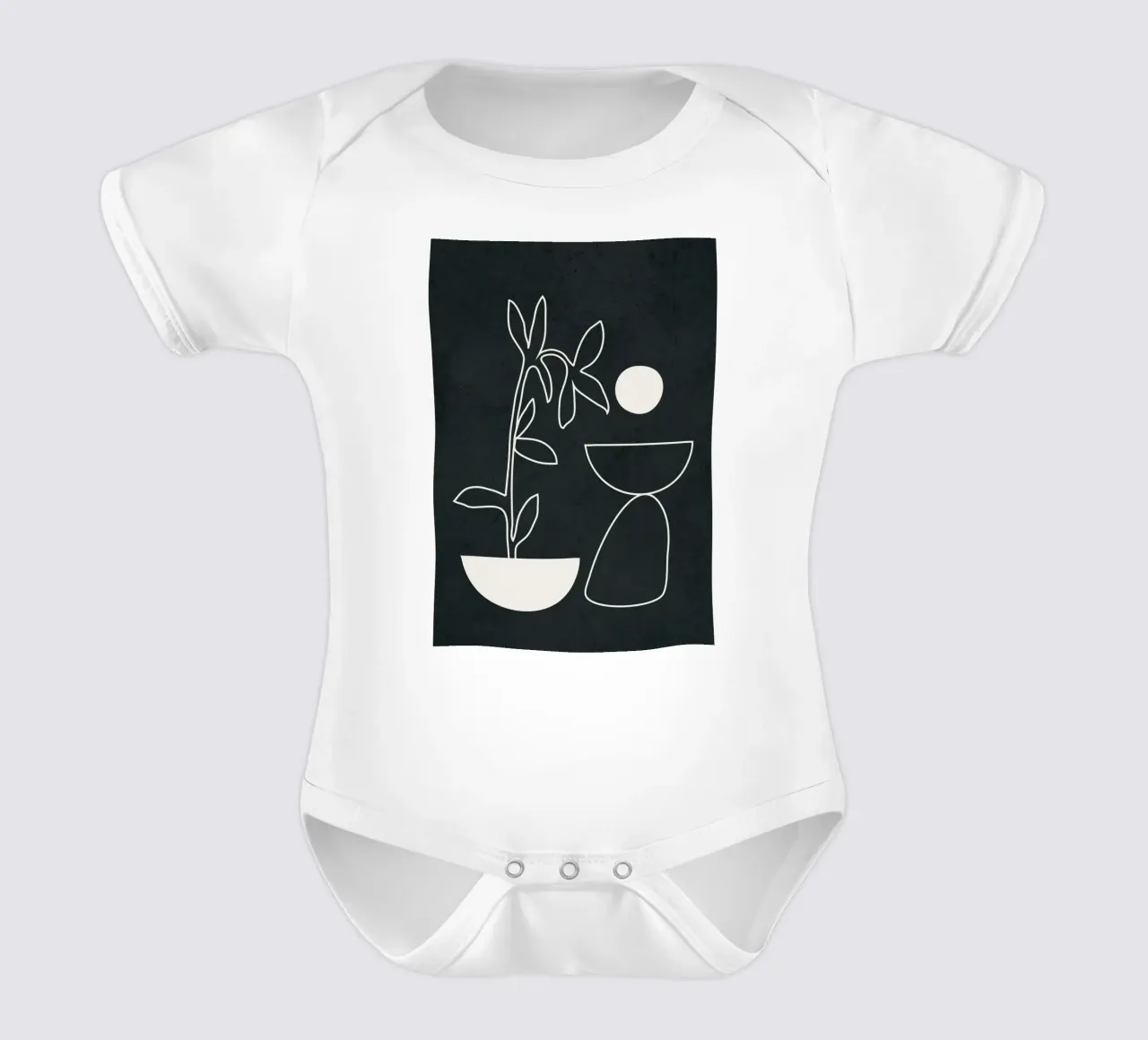 Minimal Abstract Art 1 body neonato maniche corte da Nadjaa