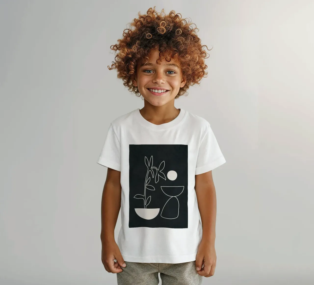 Minimal Abstract Art 1 t-shirt bambini da Nadjaa
