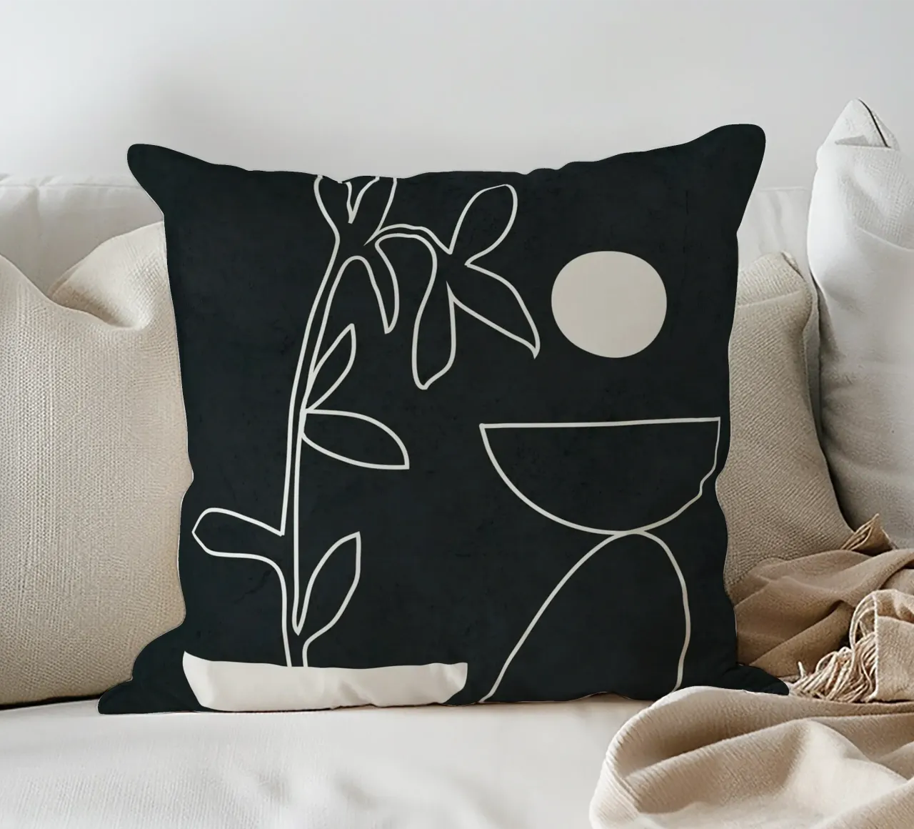 Minimal Abstract Art 1 cuscino da Nadjaa