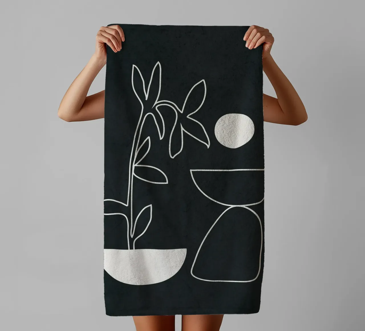 Minimal Abstract Art 1 asciugamano da bagno da Nadjaa