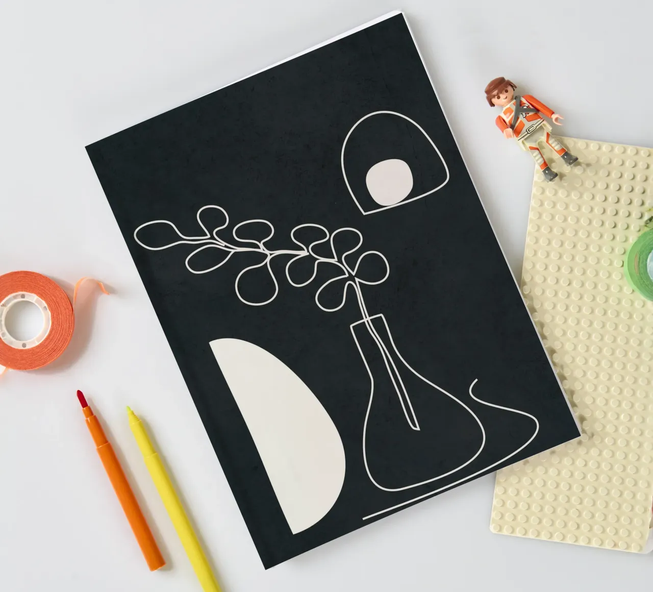 Minimal Abstract Art 2 notebook by Nadjaa