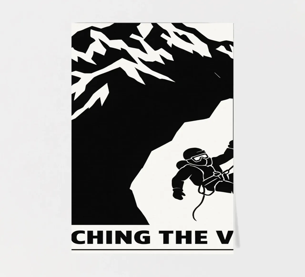 Touching The Void Print stickervel van MoviesArt