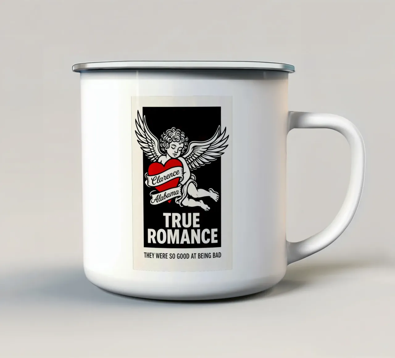 True Romance Print tazza in smalto da MoviesArt