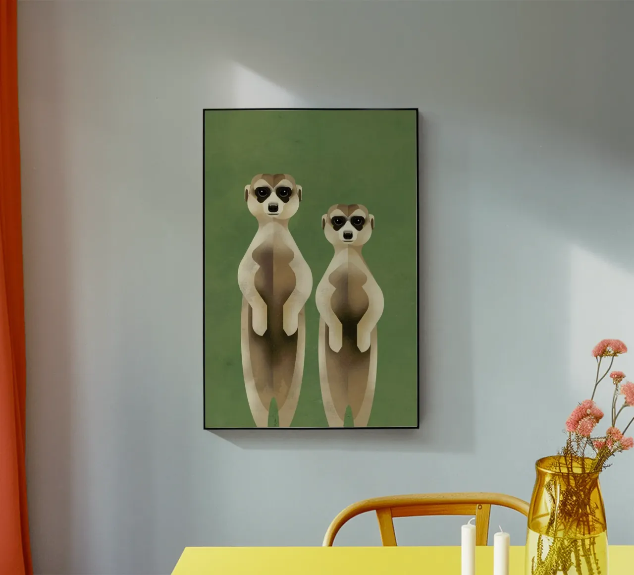 Meerkats acrylic glass by Dieter Braun