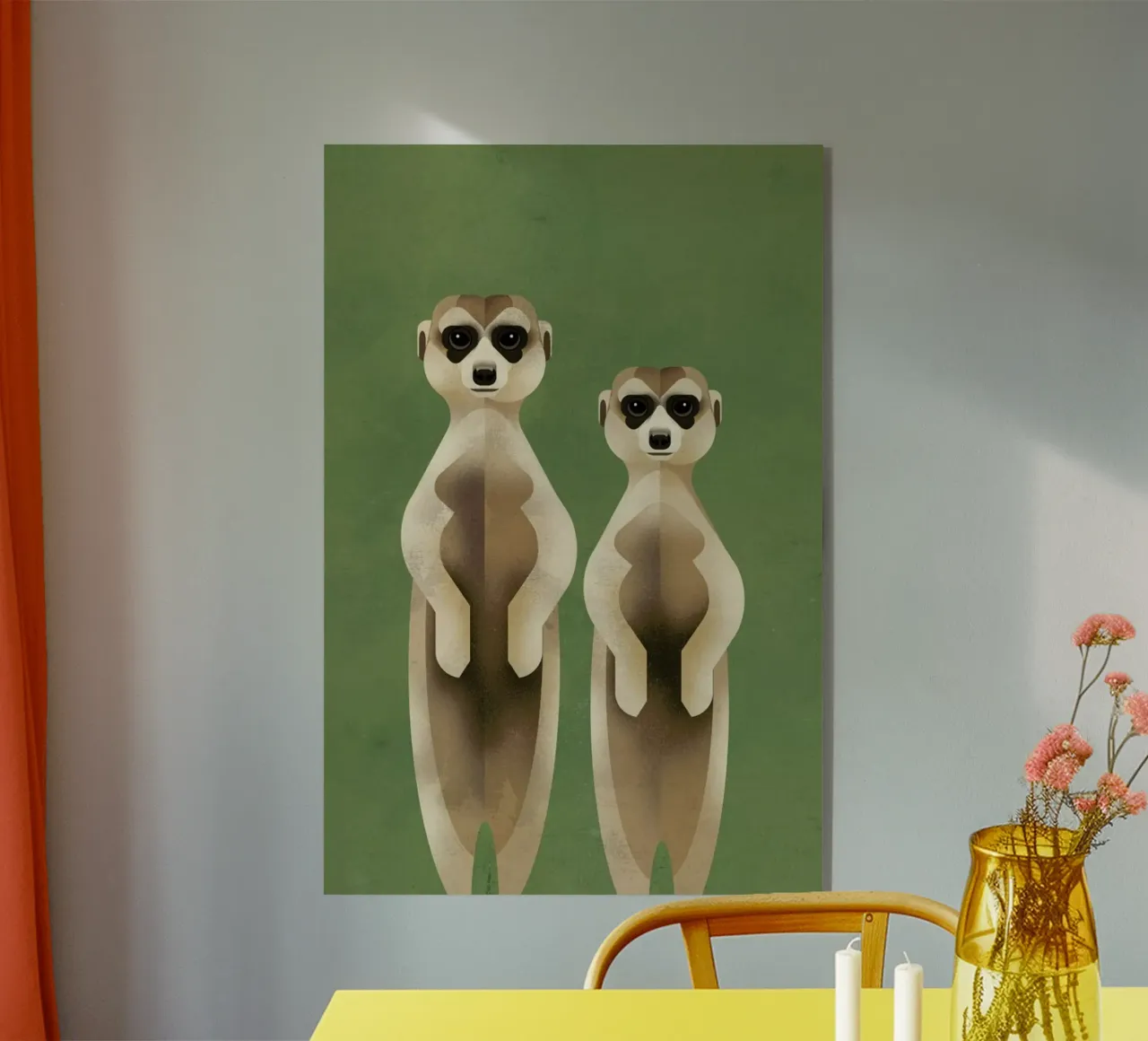Meerkats acrylic glass by Dieter Braun