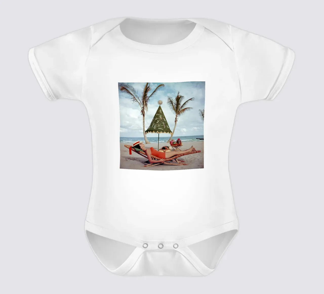 Poster di Slim Aarons a Palm Beach body neonato maniche corte da Chrisvintage